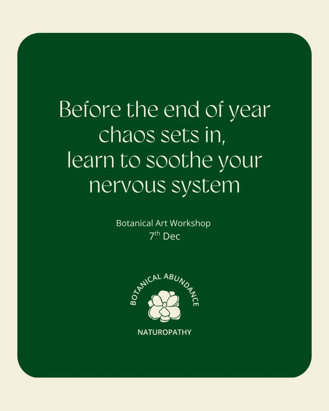 I&rsquo;m so excited for my next upcoming art workshop designed to bring together herbal wisdom, education and creativity ✨

Join me for an afternoon exploring how stress can influence our sense of wellbeing, and discover some of my favourite herbal 