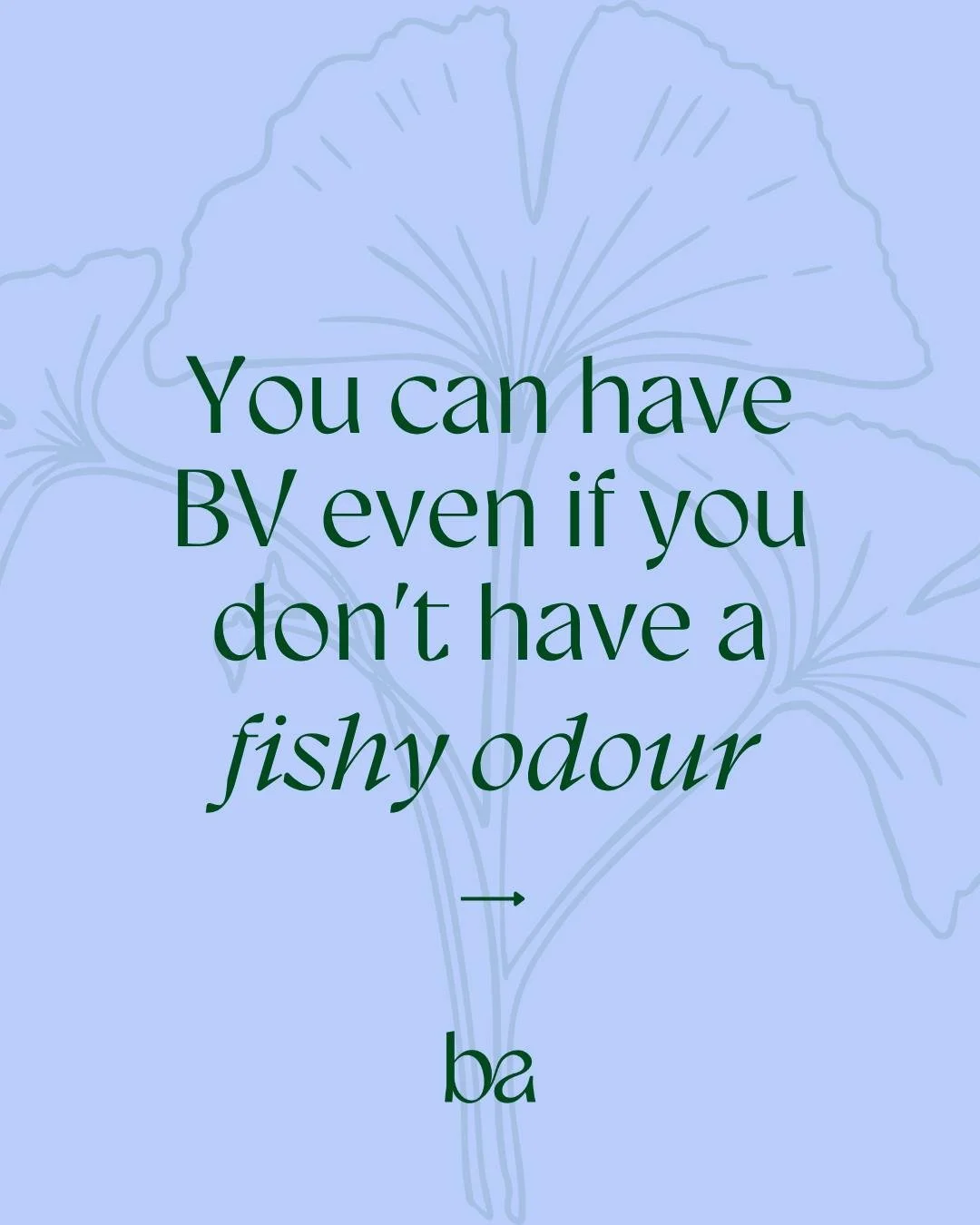 Have you thought that you can only have BV if you&rsquo;re experiencing a fishy odour? 

Well this just isn&rsquo;t the case and for many individuals you can actually have no symptoms at all and still have BV! 

Bacterial V.ginosis (BV) is a v.ginal 