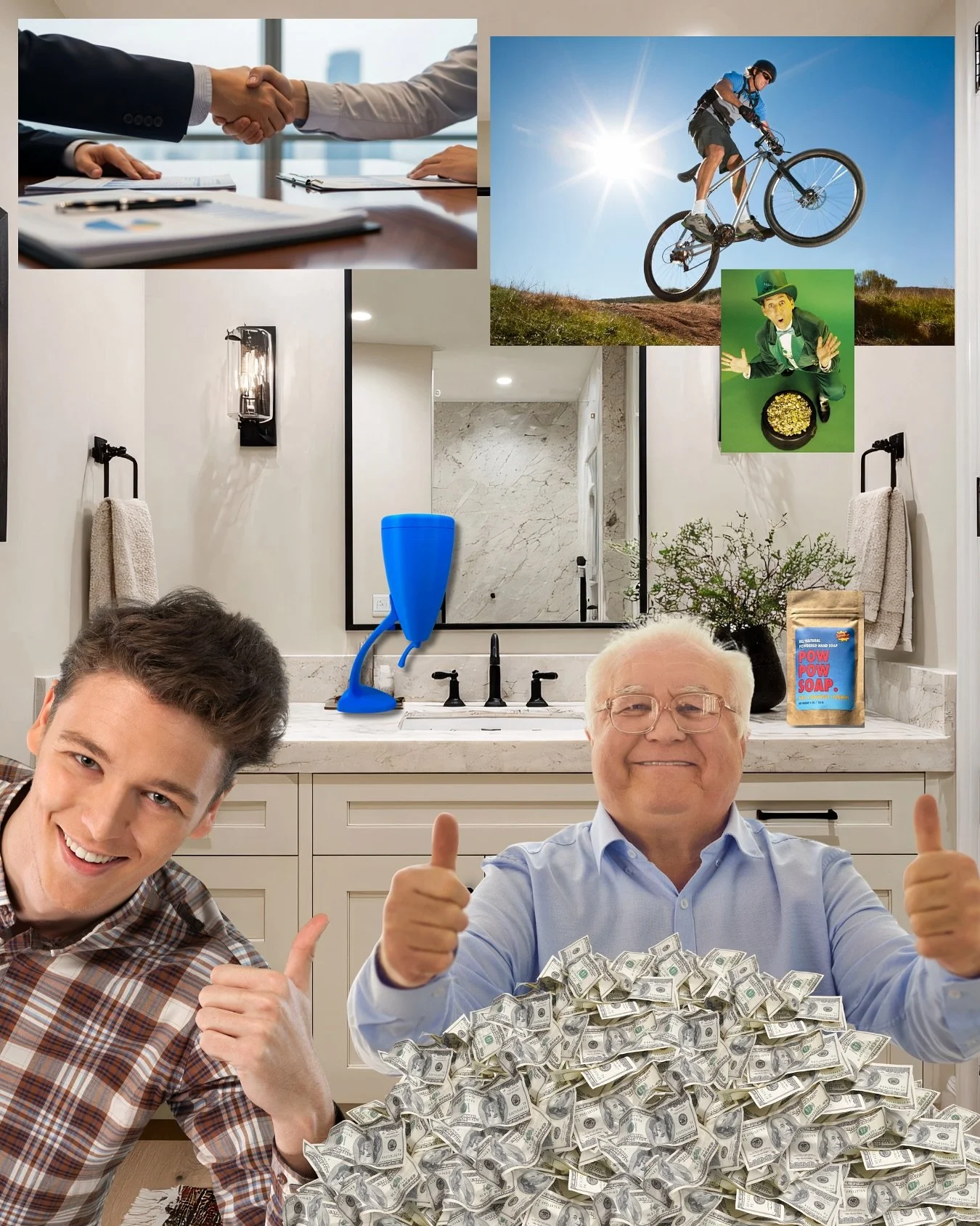 Hi all, we&rsquo;ve been getting a tremendous amount of requests to put together renderings of what our Pow Pow dispensers look like in home. 

These images are NOT AI the dispensers just do really look this good.*

*Please note that the dispenser is