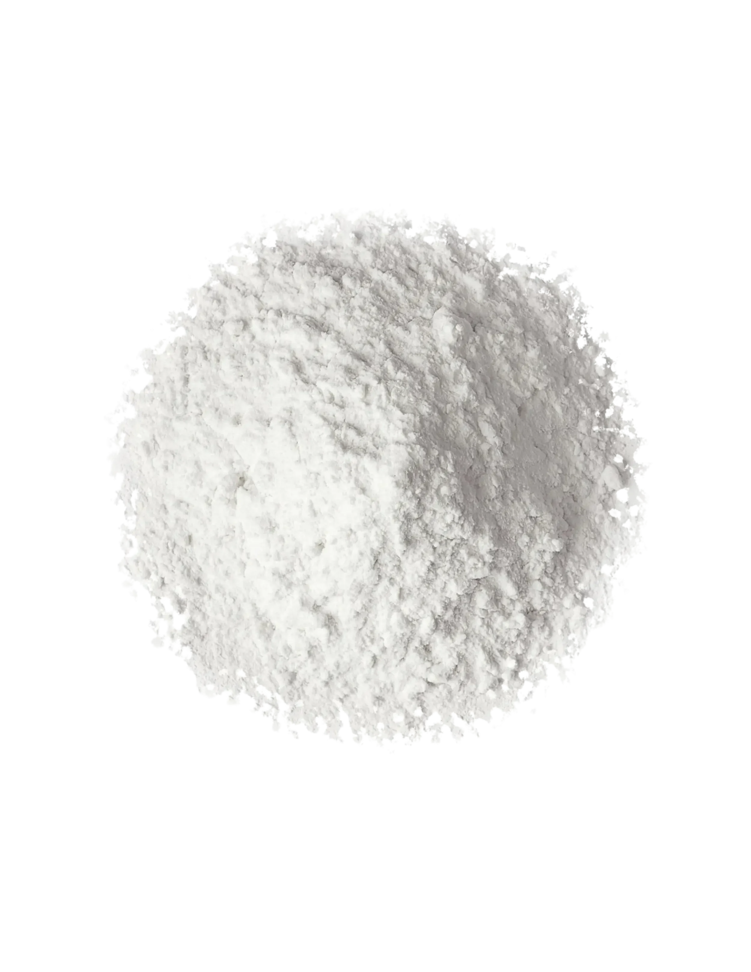 White powdery substance, possibly flour, on a black background.