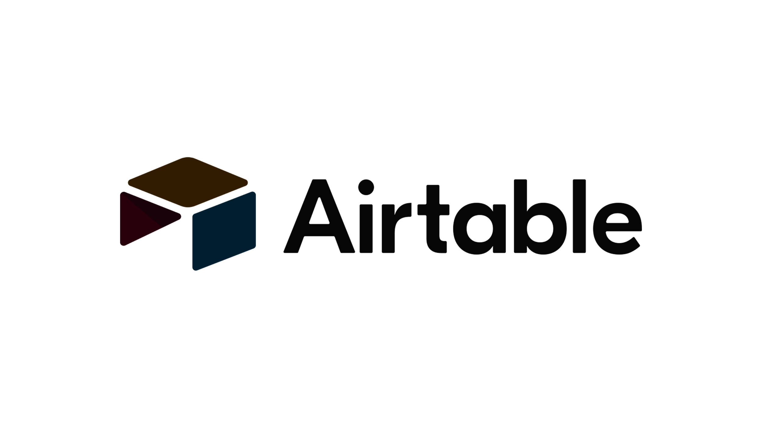 Airtable logo in black.