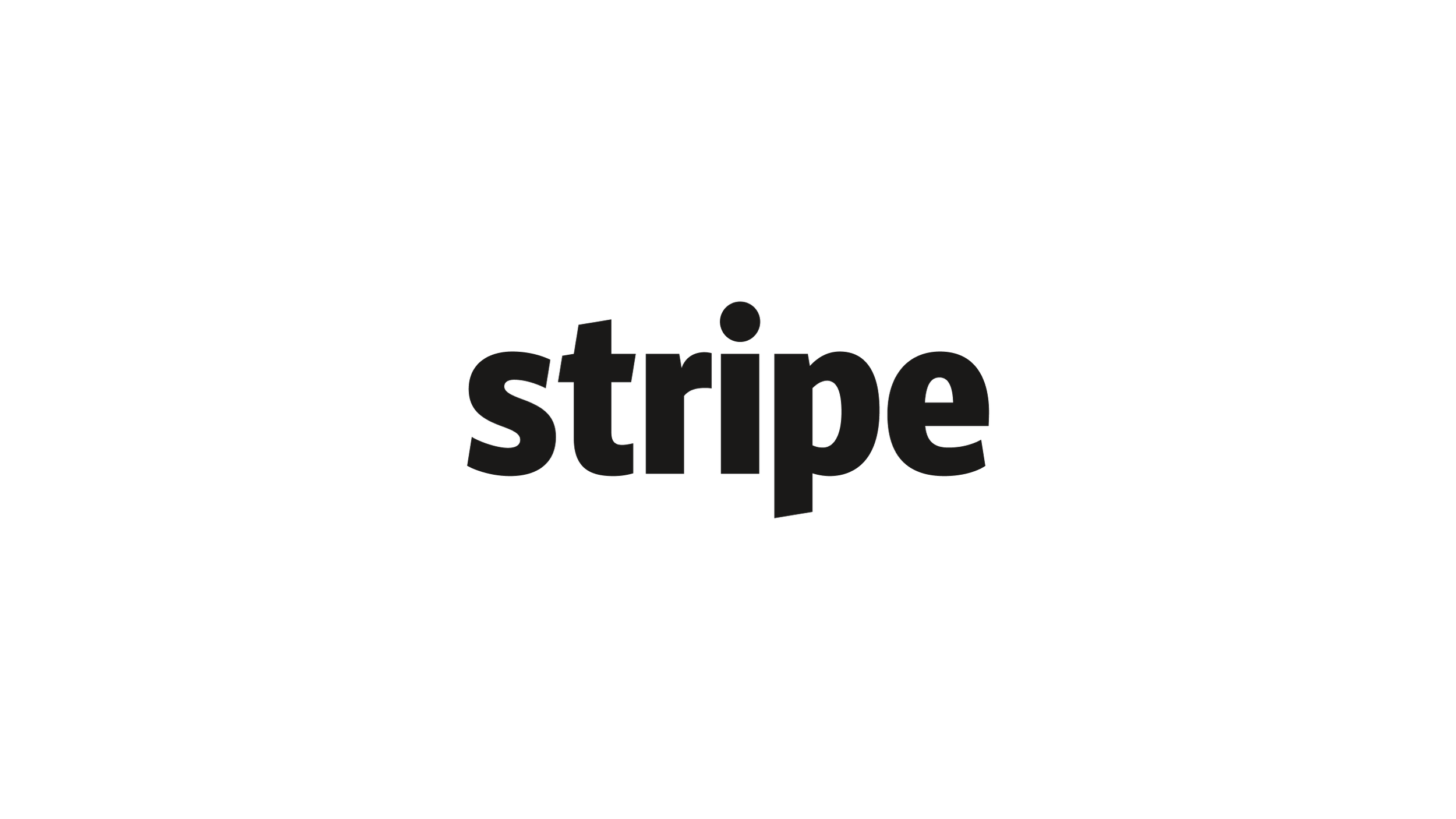stripe logo in black.