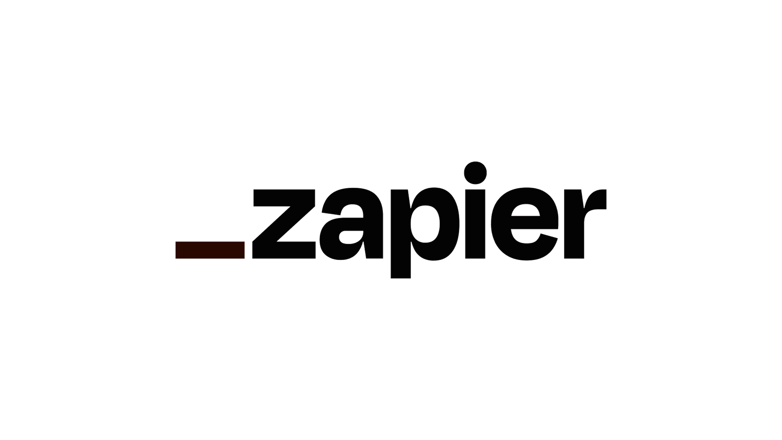 Zapier logo in black.