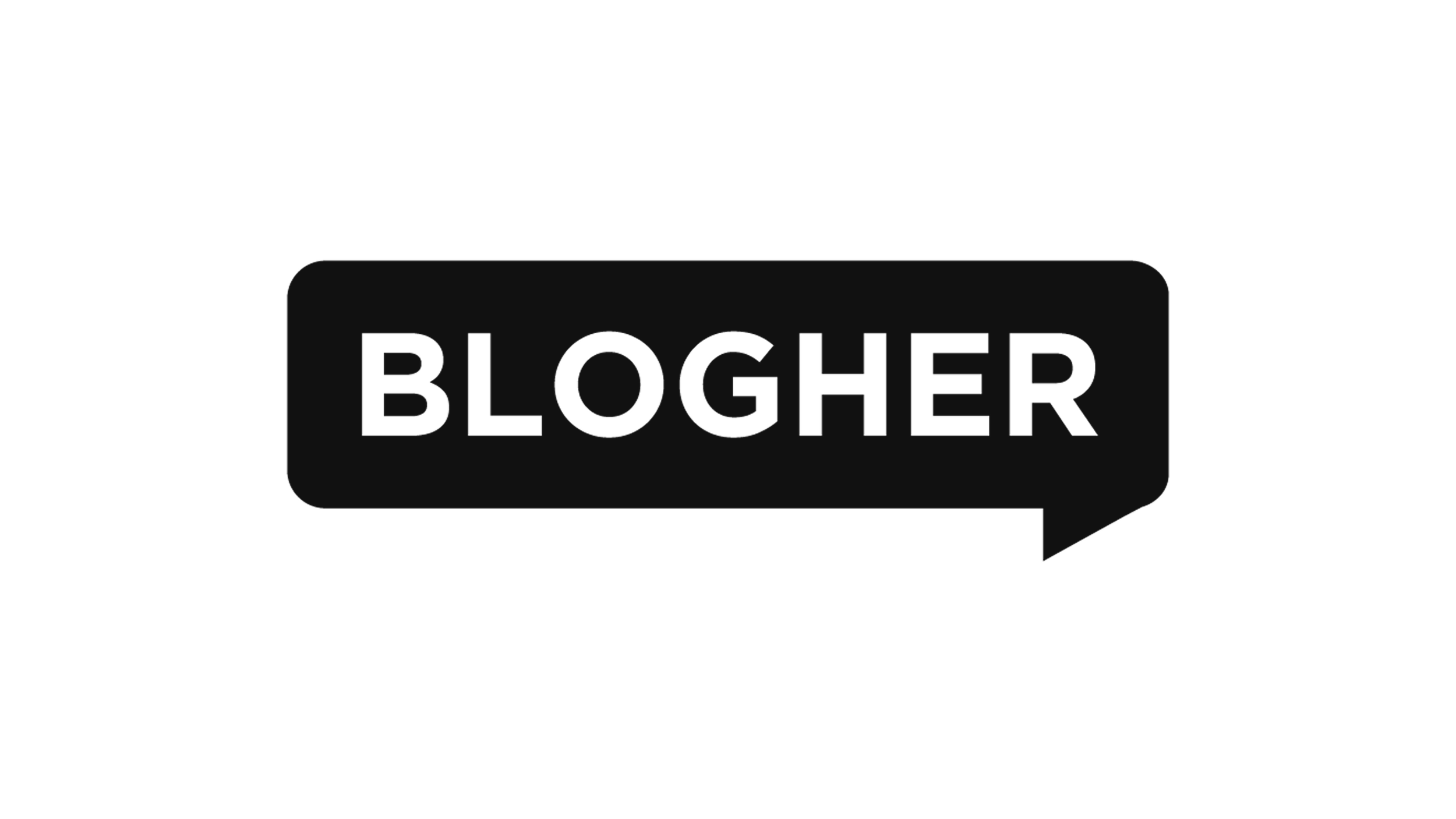Blogher logo in black.
