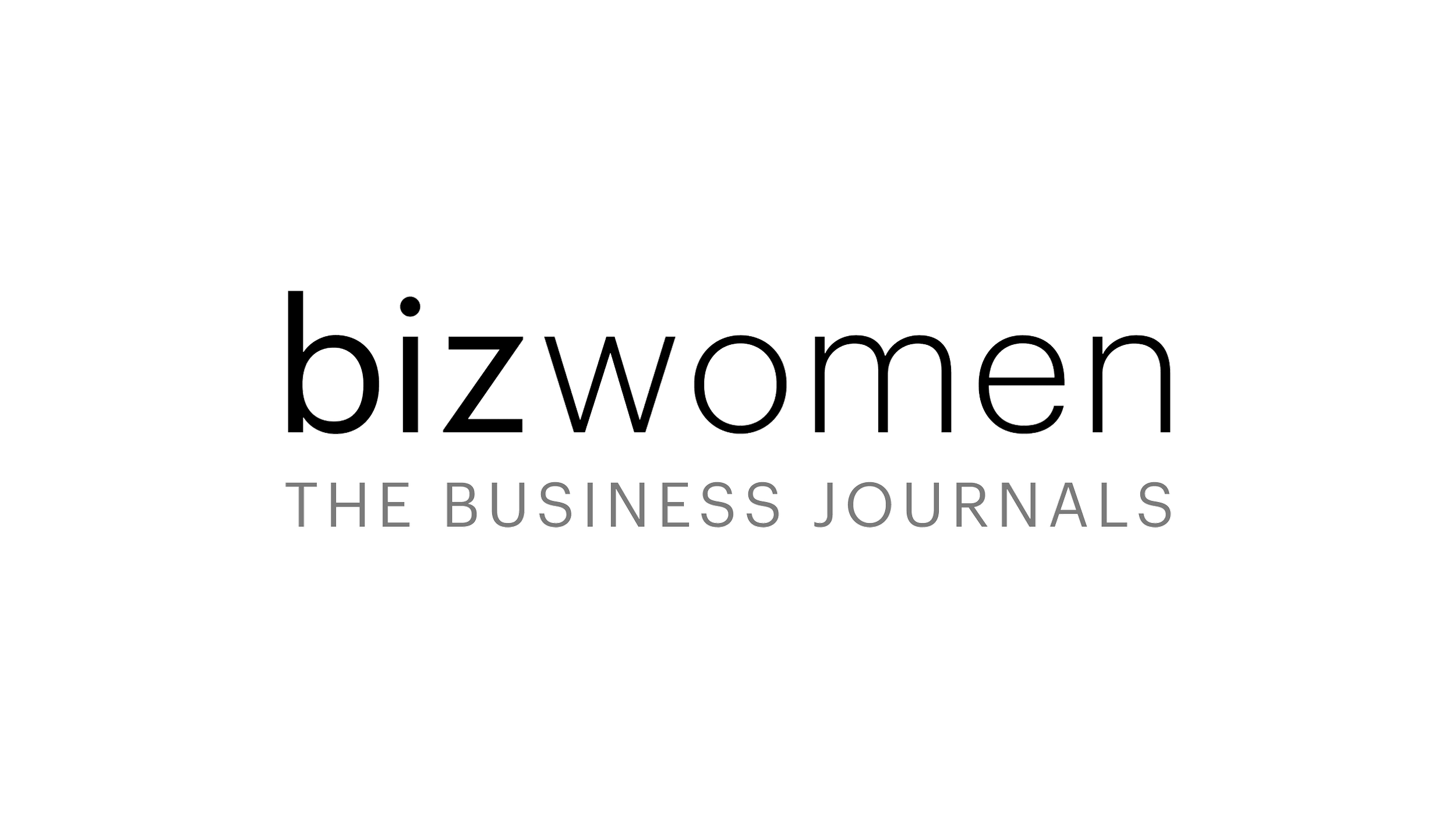 Logo of bizwomen, The Business Journals, in black.