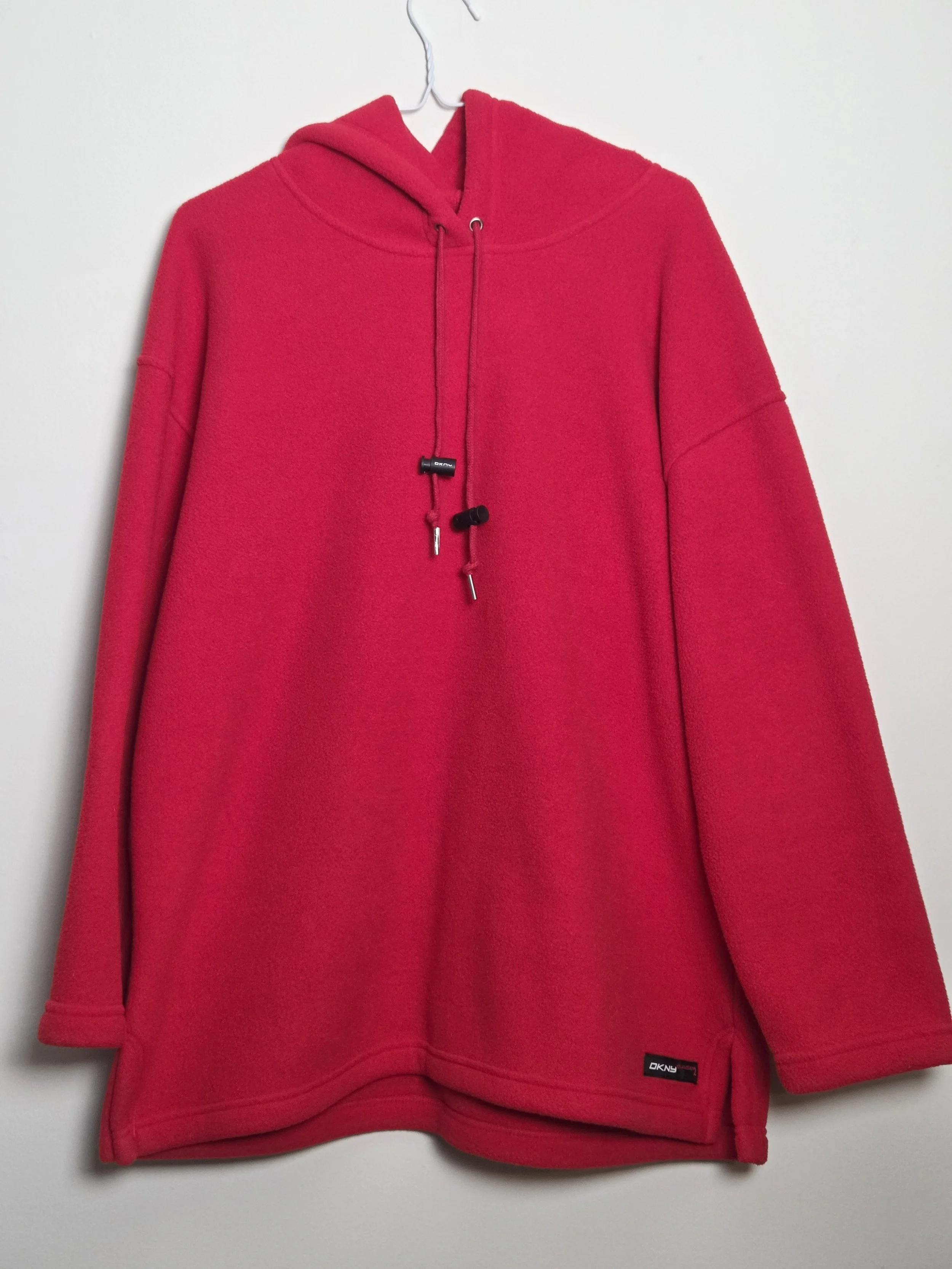 red DKNY oversize fleece - S