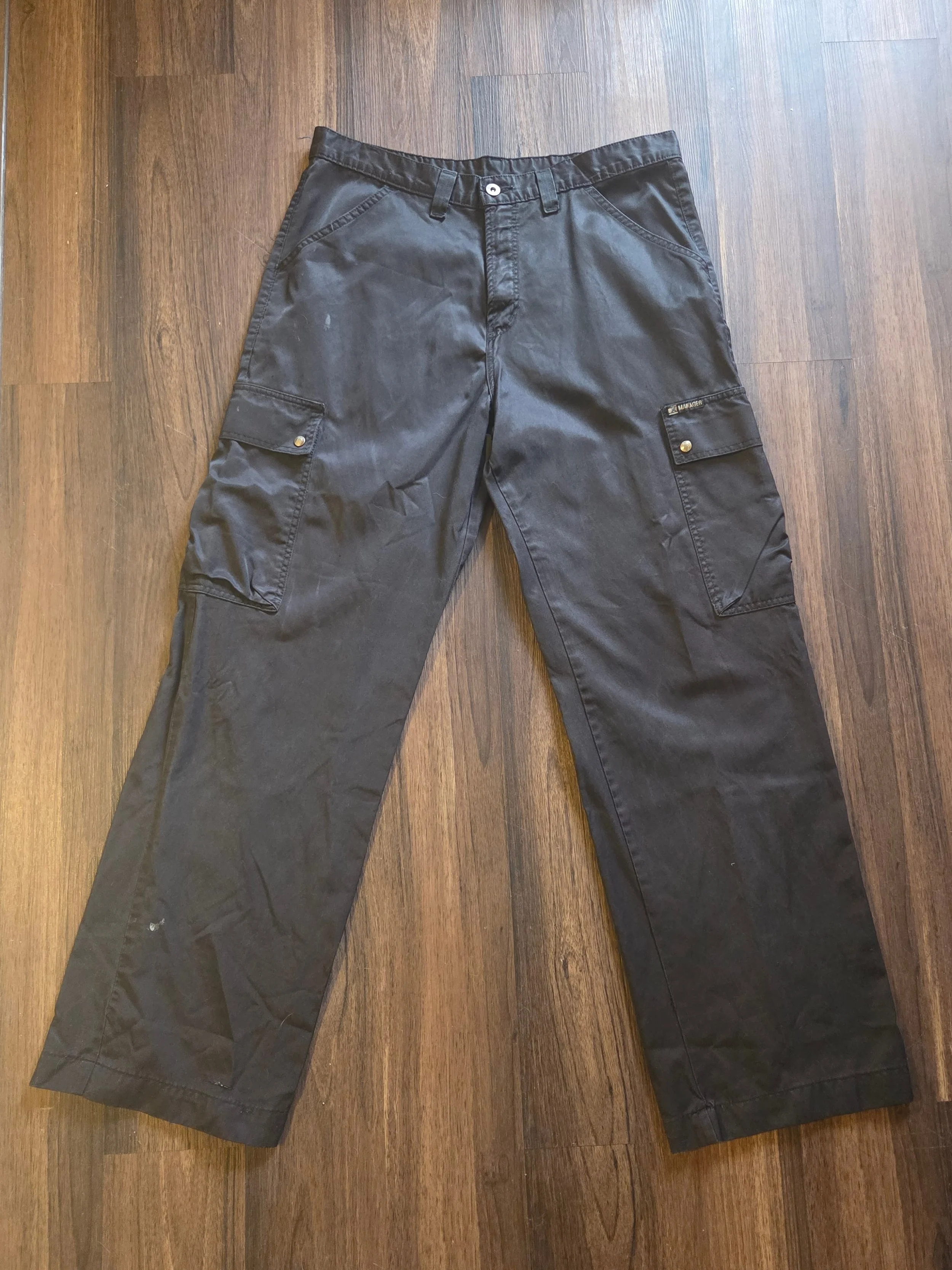 black "distressed" utility pants - 34"