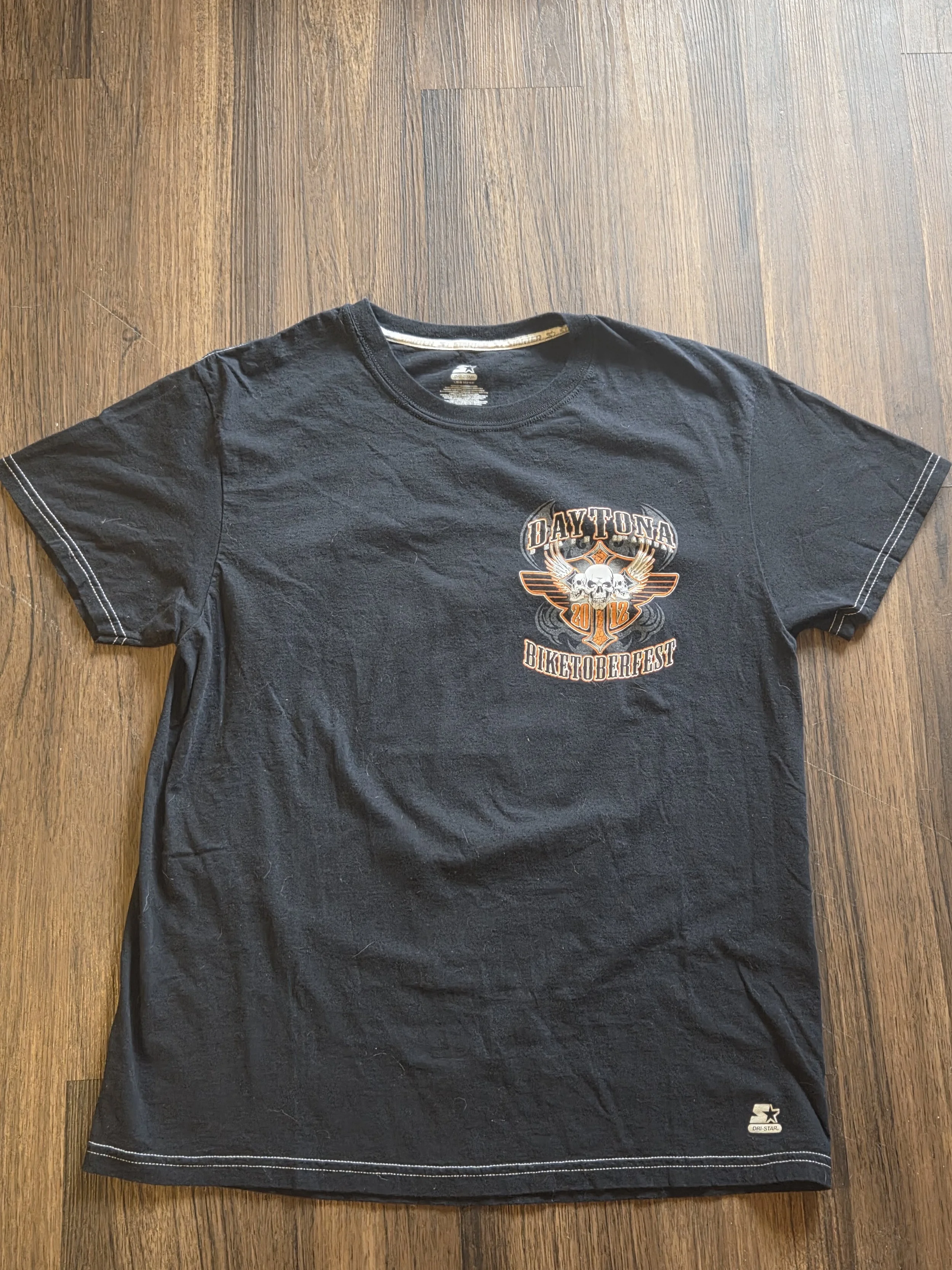 black daytona biketober fest 2012 harley davidson tee - L