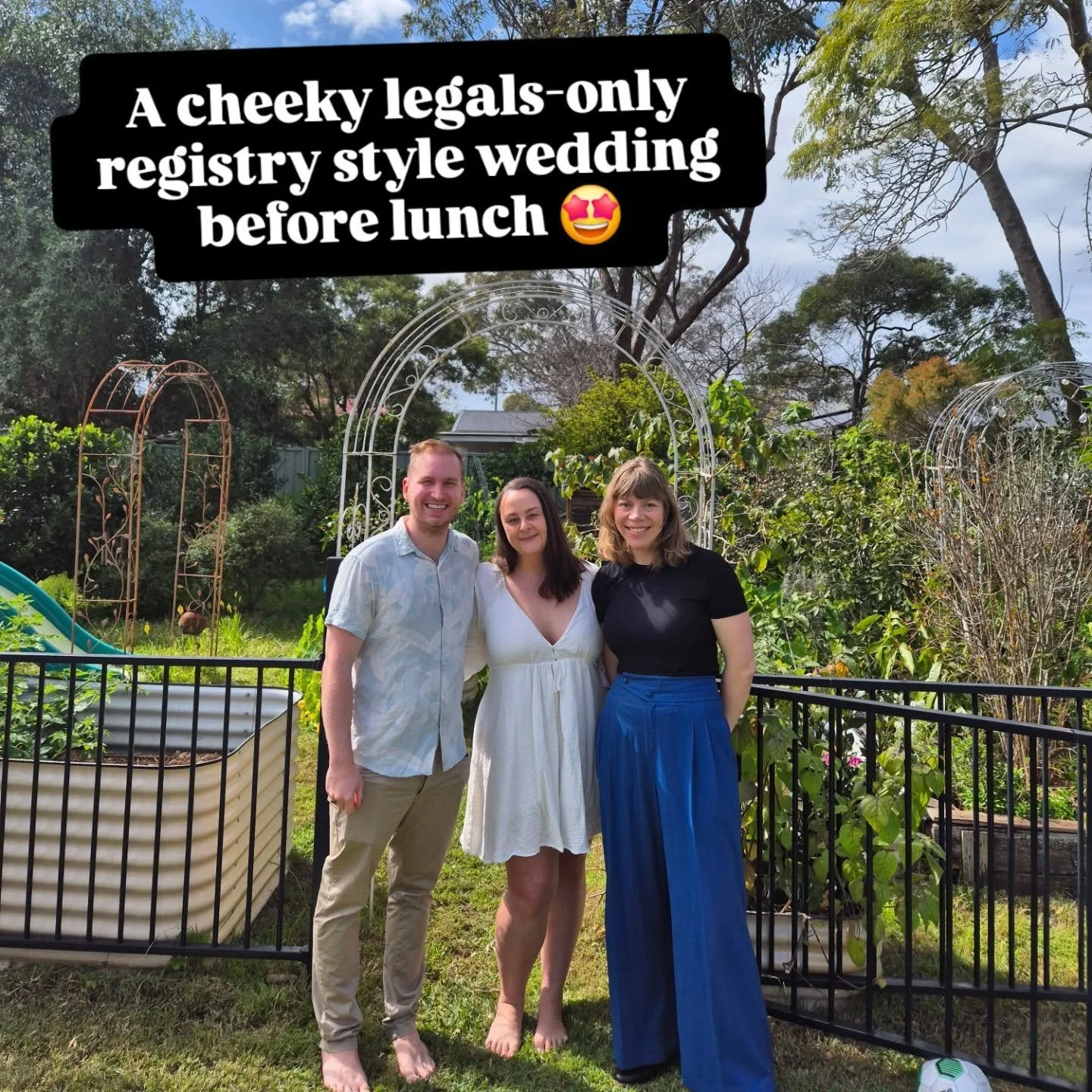 ✨ A cheeky &ldquo;I do&rdquo; before lunch, rings on and paperwork signed - then straight off for brunch 🥂

 #LegalsOnlyWedding #CentralCoastCelebrant #LoveIsLove #BrunchAndMarried