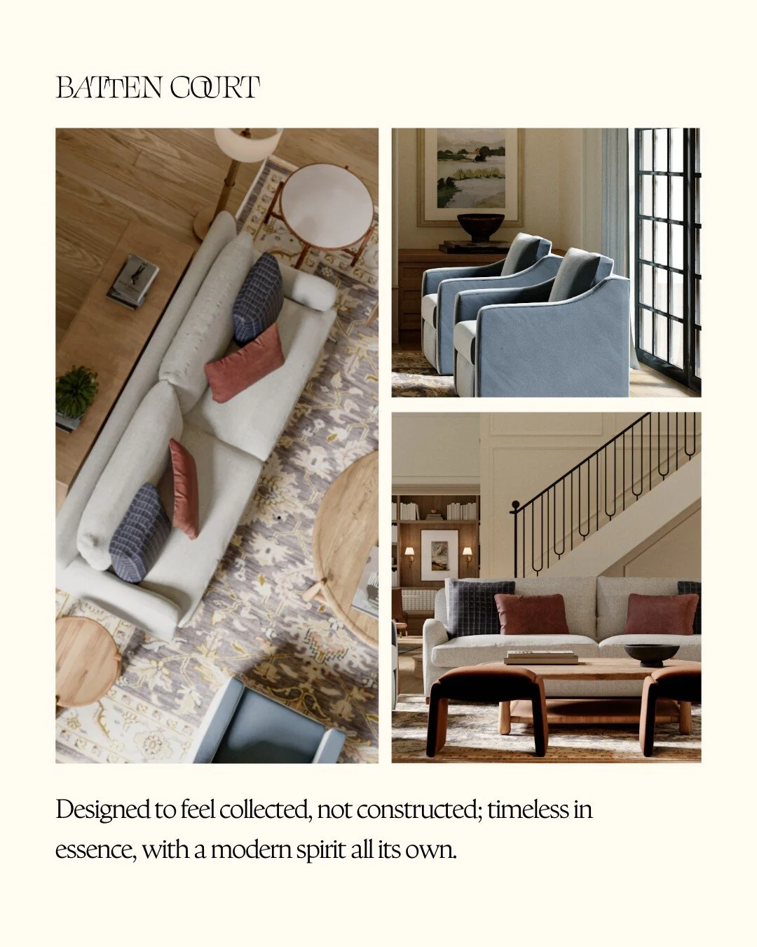 We deliberately designed this space to feel collected, not constructed. The goal was to look beyond current trends and focus on enduring materials, layered textures, and pieces with individual character. It's a method that avoids the 'newly installed