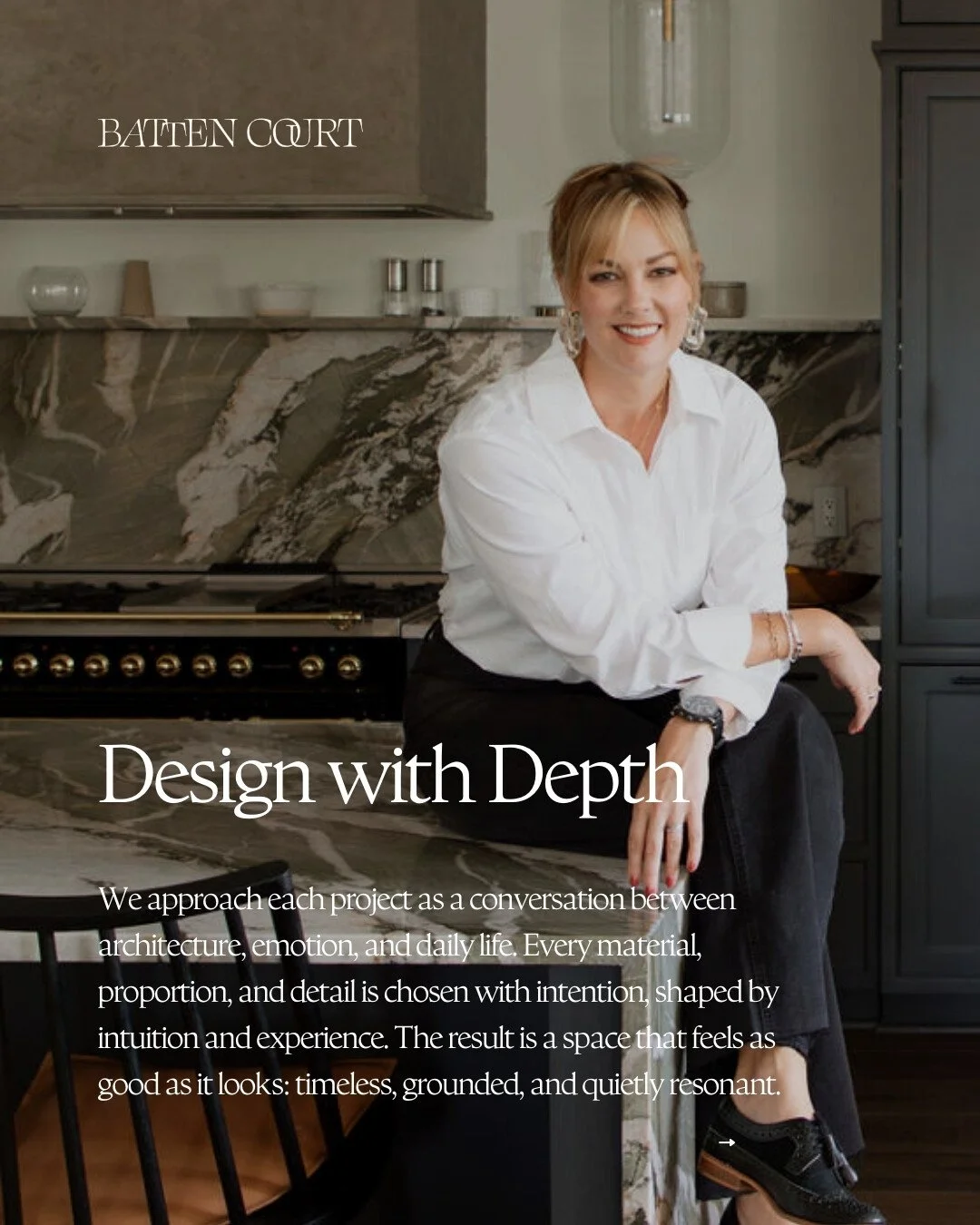 Every space begins with the bones: light, scale, and proportion. But what gives it depth is harder to define. It is the interplay of materials, the restraint in the palette, the feeling it leaves behind.

At Batten Court, we design with both structur