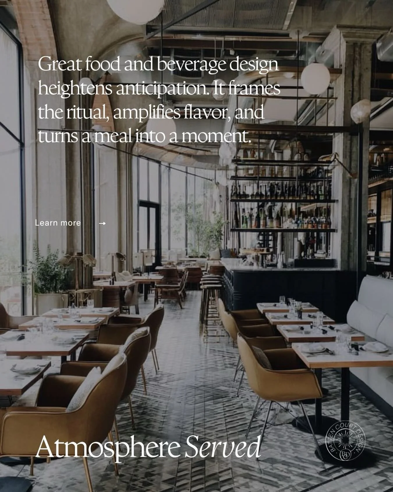 Exceptional food and beverage design works on the senses long before the plate arrives. It sets the tone, builds expectation, and guides how people move, pause, and gather. Light, acoustics, texture, and proportion all play a role in shaping the expe