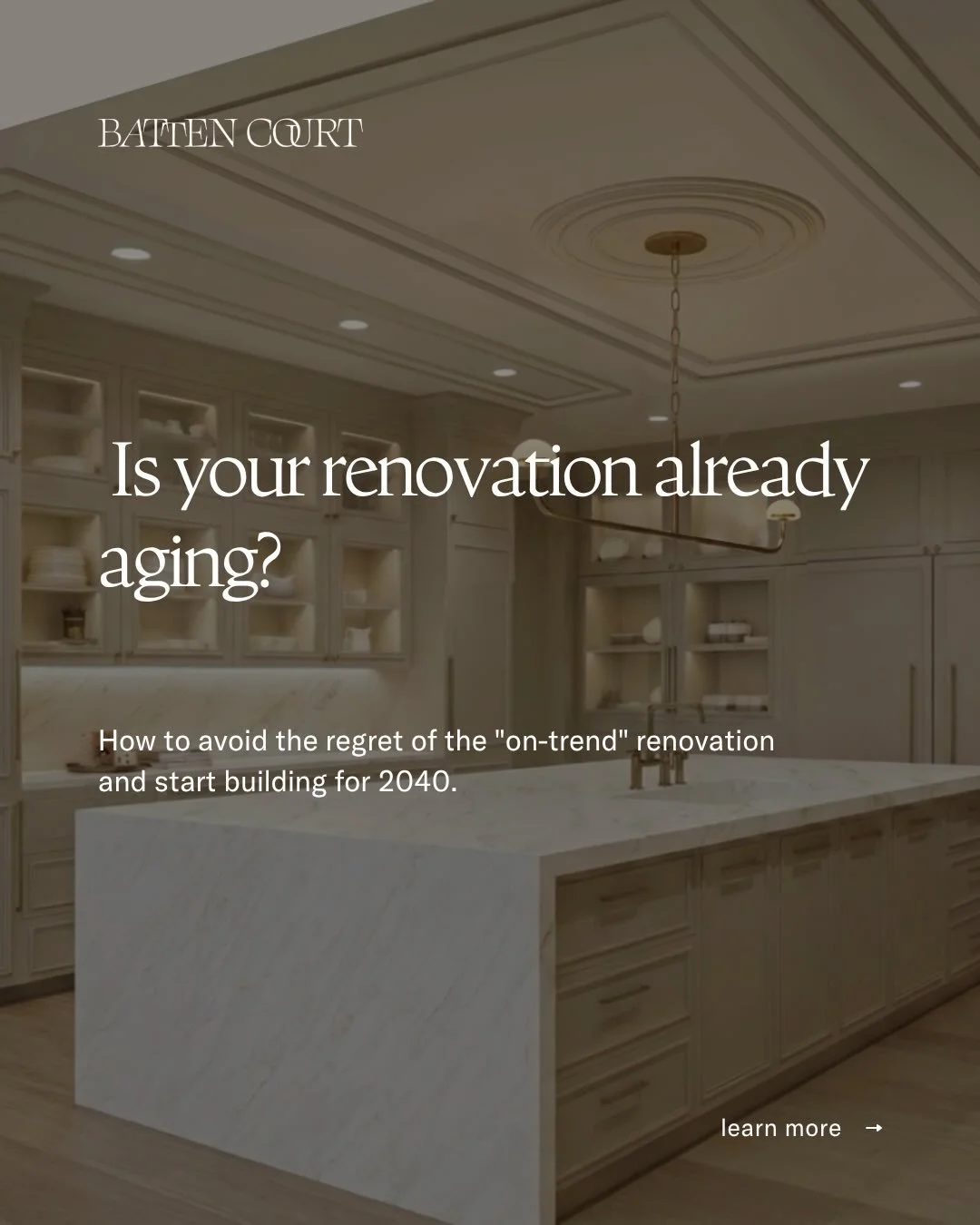 Trends are a trap. We&rsquo;re discussing why we&rsquo;re seeing a return to natural stone, bespoke finishes, classical proportions, appropriate scale and efficient layouts to protect your investment.

Design for legacy. Want to learn more about how 