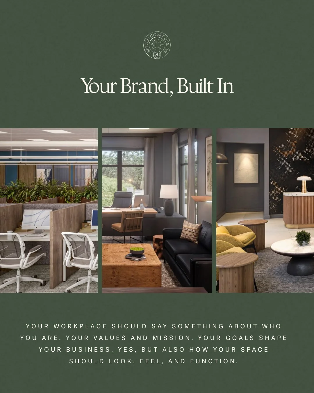 We don&rsquo;t really do workplace&hellip;unless you are interested in building your brand in. The layout, flow, materiality all go back to your core values, the kind of company culture you want to nurture and if you are investing millions into this 