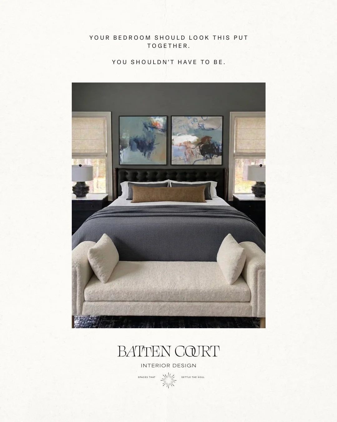 You are not interested in spending Saturday night comparing nightstands and paint undertones. somehow the bedroom you swore you&rsquo;d finish &ldquo;soon&rdquo; has been half done for 3 years.

Don&rsquo;t worry. We got you. DM &ldquo;BEDROOM&rdquo;
