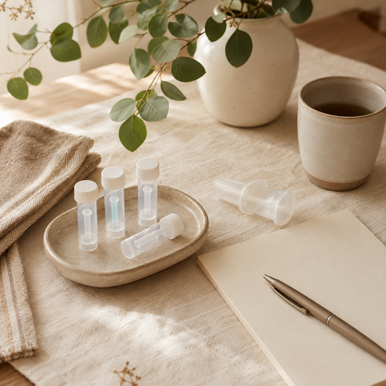 Sibo test tubes on a table