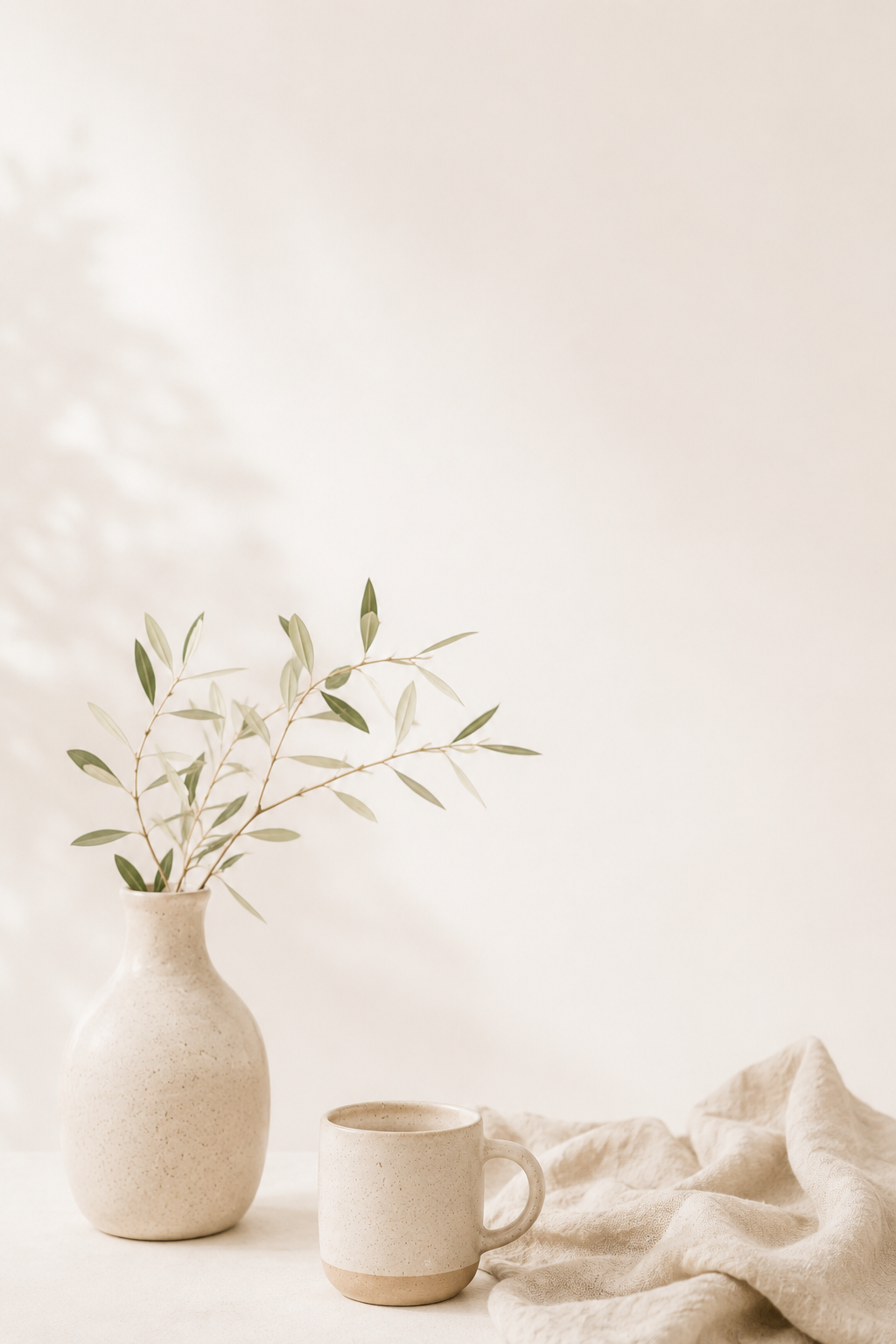 Decorative vase with mug