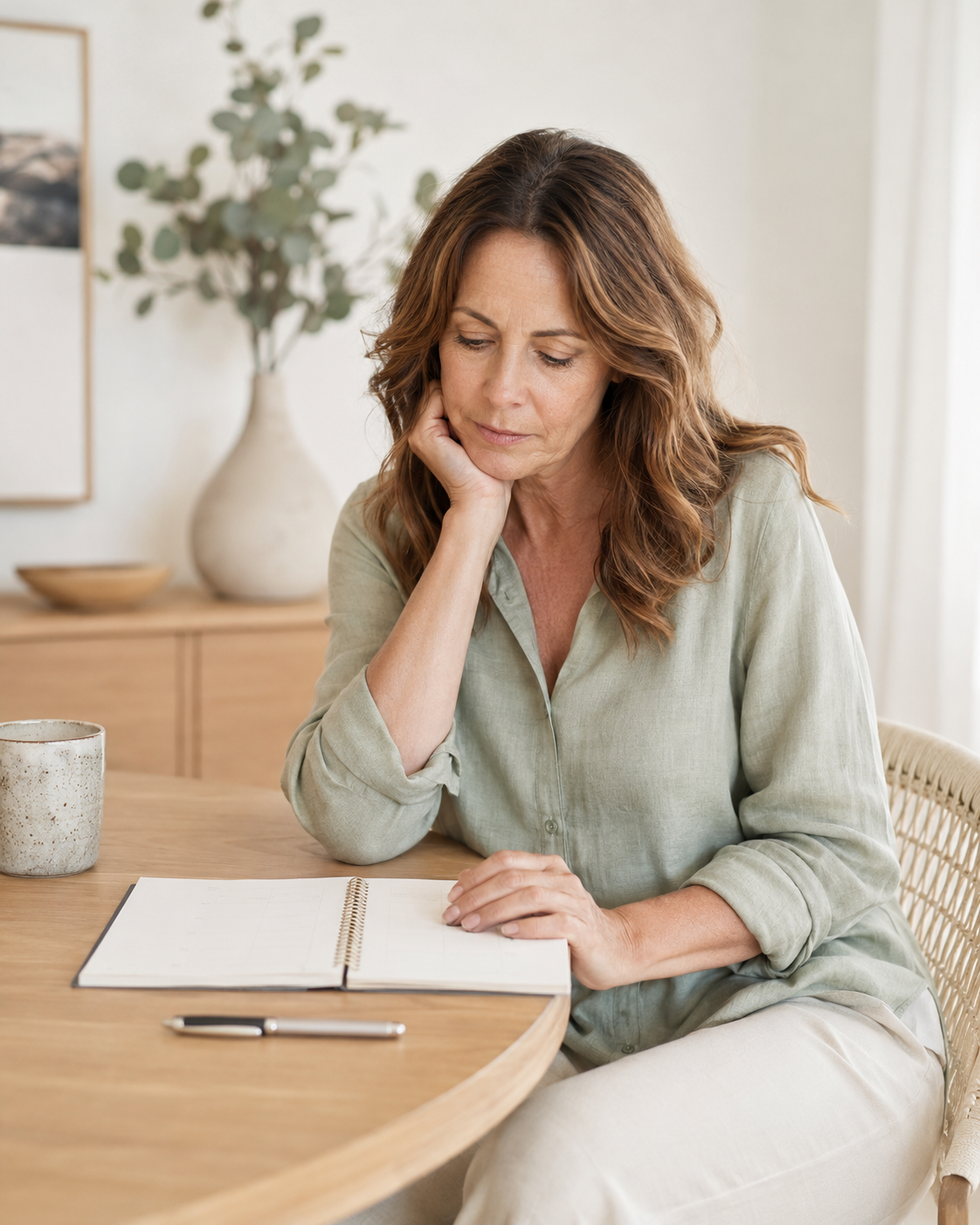 Woman thinking about testing and next steps