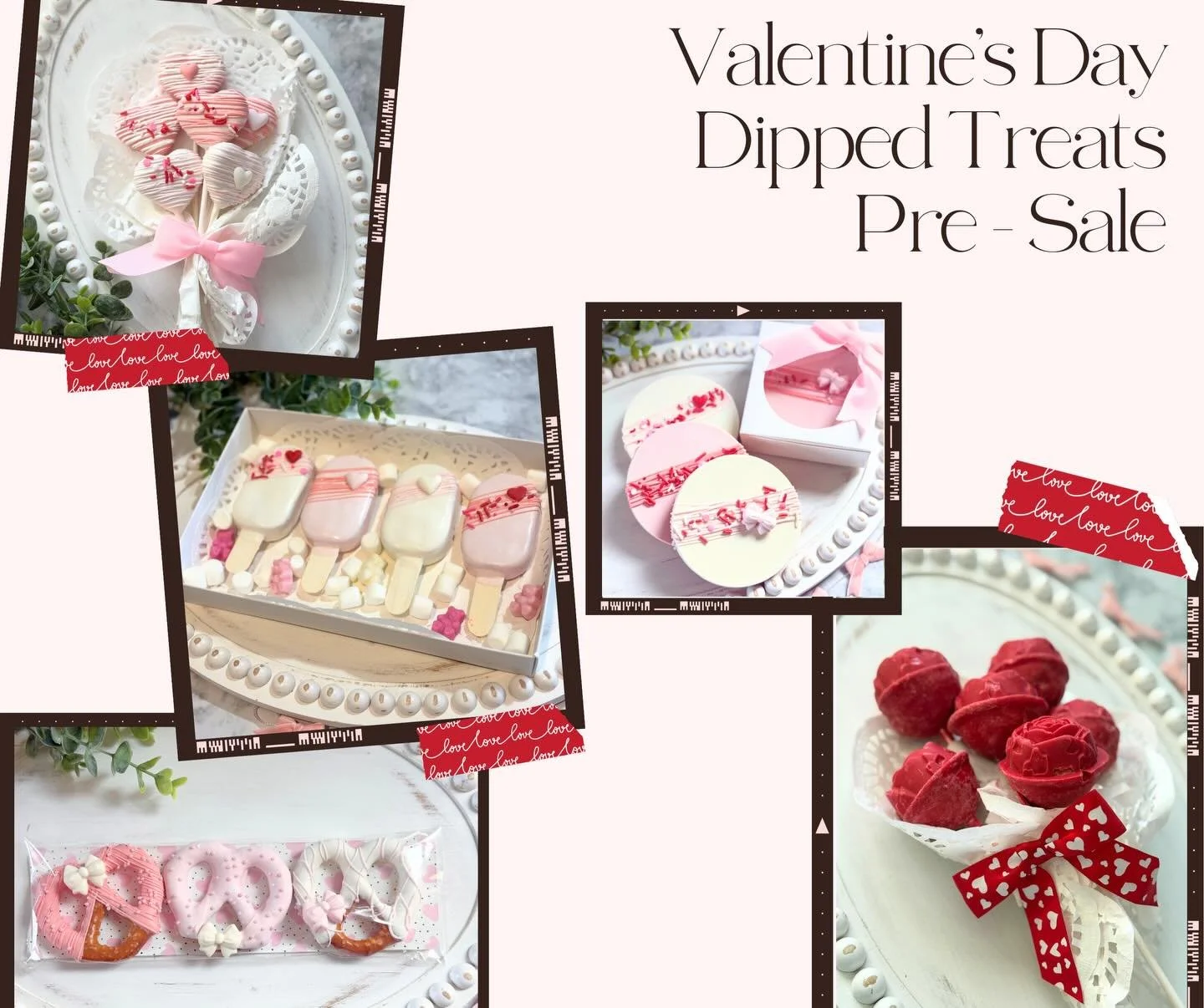 Instagram Caption &ndash; Chocolate-Dipped Treat Presale

Valentine&rsquo;s Chocolate-Dipped Treats | Limited Release

An elegant assortment of chocolate-dipped Valentine treats, handcrafted in small batches and finished with premium chocolate and re