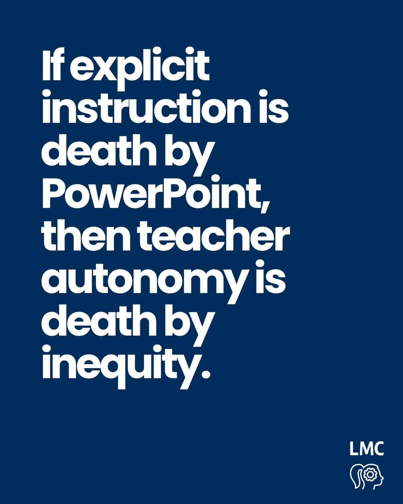 Teacher autonomy is often framed as the gold standard of professionalism in education. But we need to ask a harder question:

Autonomy for who? And at what cost?

Because when every teacher is left to &ldquo;do what works for them&rdquo;, students do