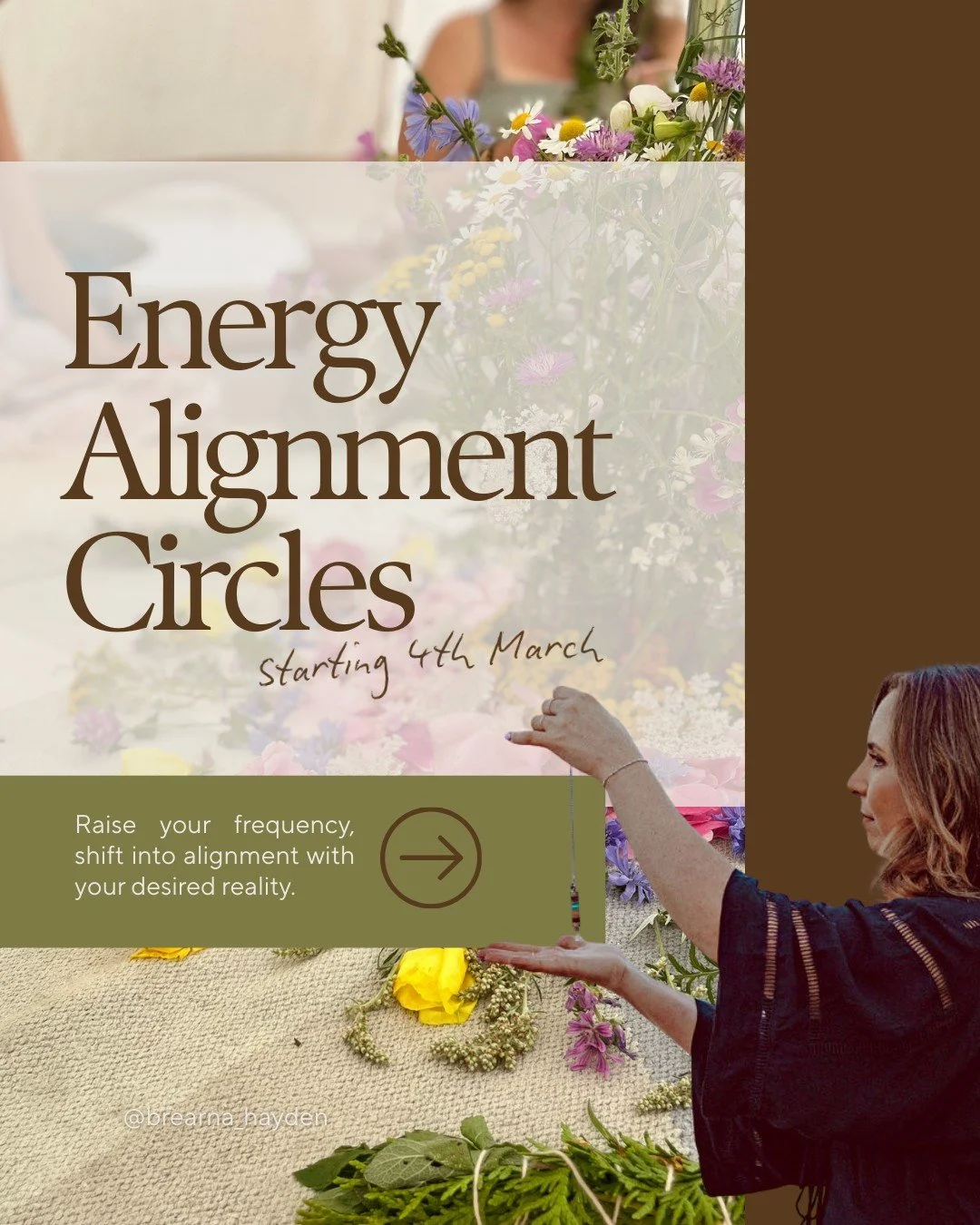 Starting March in Redhead NSW, I will be opening up my Energy Alignment Circles ✨

A place where like-minded souls gather to pause, contemplate, and intentionally align their energy with the natural rhythm of the month ahead.

Each month has its own 