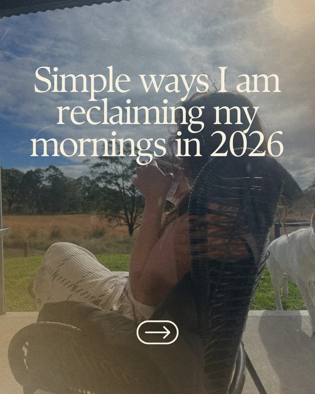 Reclaiming my mornings is a practice I am anchoring into my routine for the year. 

In 2025 my year quickly disappeared from me. 
I dropped into hustle mode. 
Honestly, for a lot of it, I was in survival mode 

I knew I couldn't do that again.
This y