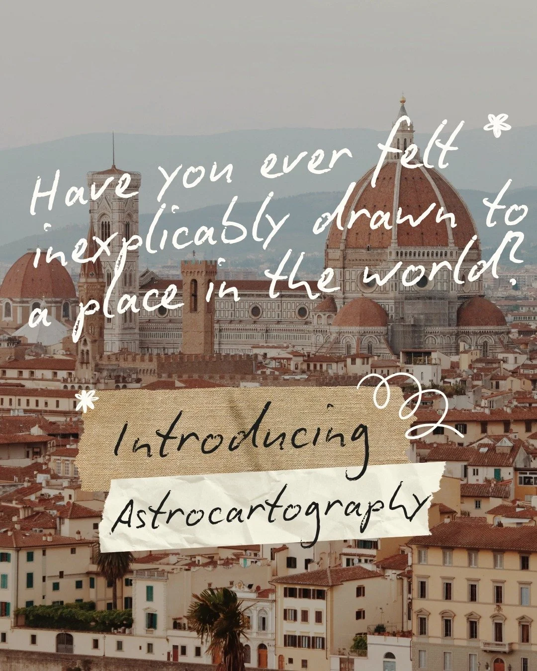 Some places call to us long before we understand why. 
If you're reading this, I guess you have felt that too?

Astrocartography teaches that different locations on the Earth activate different aspects of your energy, your lessons, your "chart&q