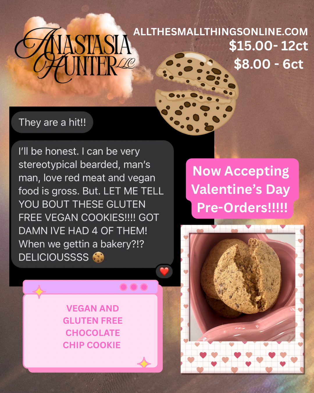 Gluten-Free & Vegan Chocolate Chip Cookies 12pk