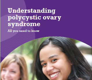 Book cover titled 'Understanding polycystic ovary syndrome' with a smiling woman and a blurred background.