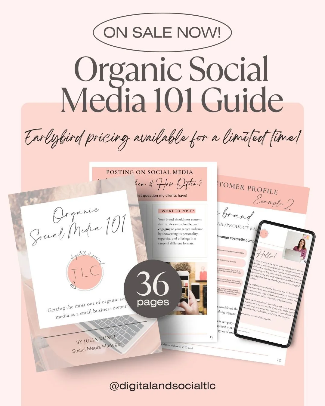 My 𝗢𝗿𝗴𝗮𝗻𝗶𝗰 𝗦𝗼𝗰𝗶𝗮𝗹 𝗠𝗲𝗱𝗶𝗮 𝟭𝟬𝟭 𝗚𝘂𝗶𝗱𝗲 is officially on sale &mdash; and if you&rsquo;re a small business owner ready to stop guessing and start posting with purpose, this is for you!

This practical, no-fluff social media market