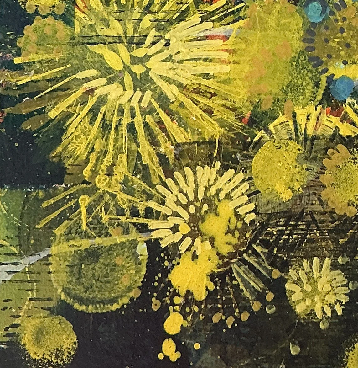 78 Yellow Wattle I December Teeny Tiny Framed
