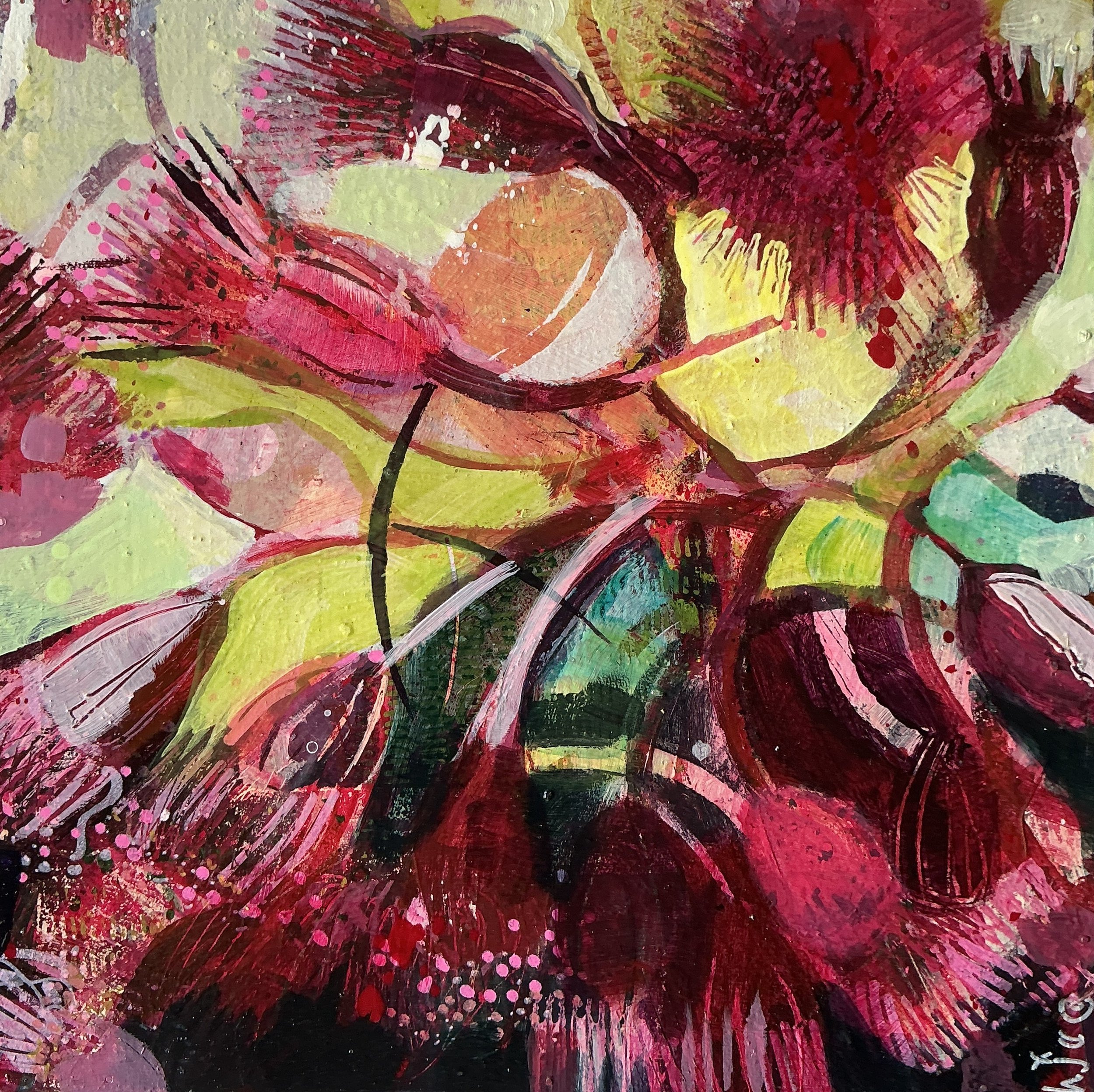 Helen Evans_Pink Gum II_30x30x3.2cm_acrylic on  wood cradled meranti panel_$325.JPG