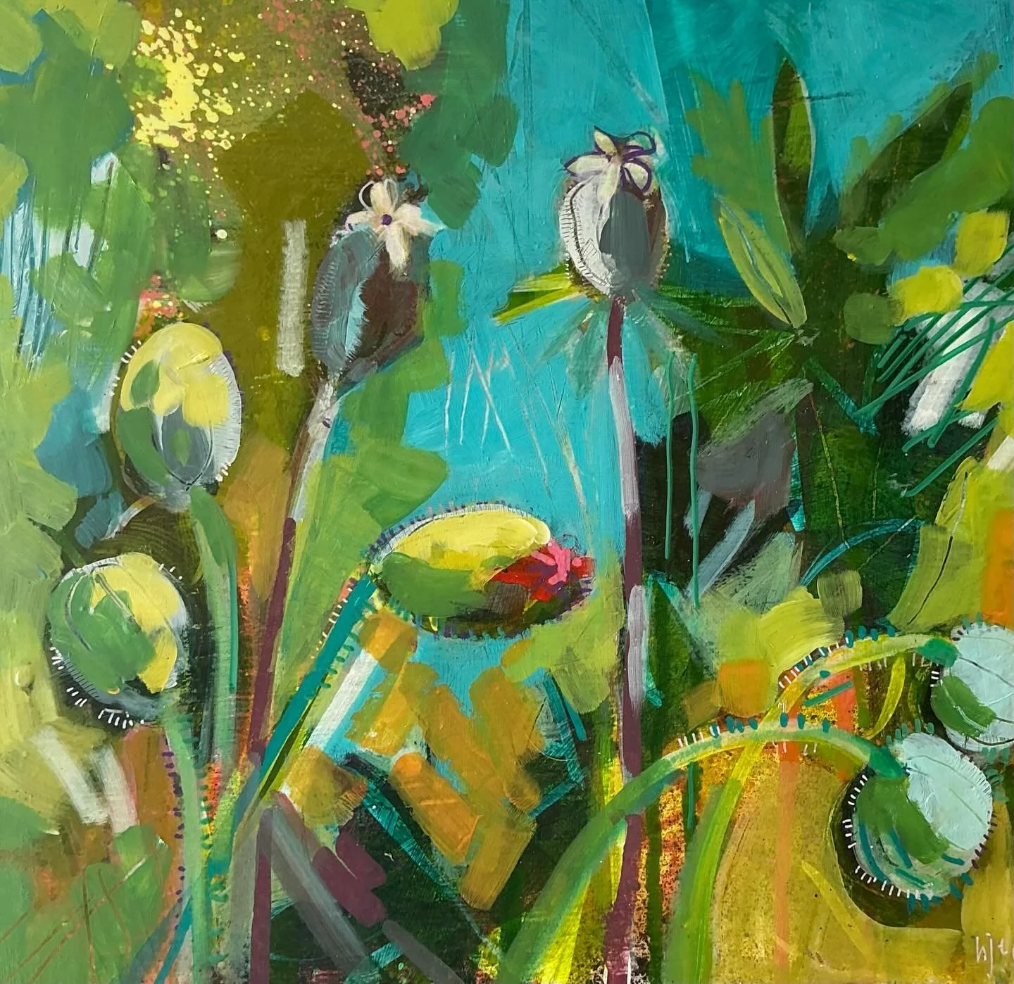 This piece has never been shown before and will be in 30 at The Churn Room. 
It is the final panel from a series of Poppy paintings which were made as part of my artists residency. 
There have been a few edits last week, I couldn&rsquo;t help myself.