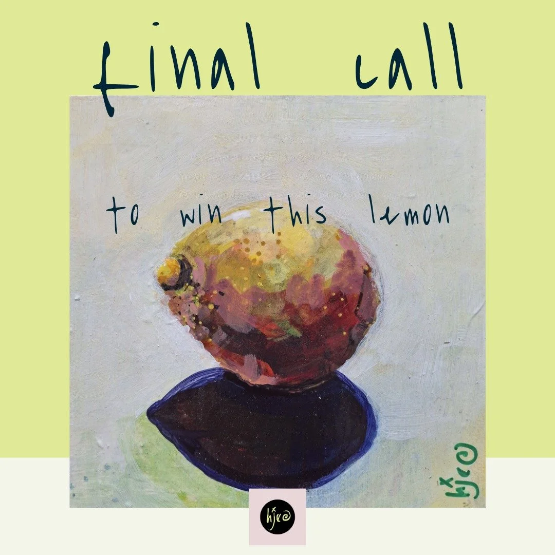 If life&rsquo;s giving you lemons&hellip; you might as well win one 🍋
Final call! Comment LEMON to enter the draw.

Here is the link or you can find it in my bio

https://helenjevansart.myflodesk.com/lemonsolocomp

#helenjevansart
#artgiveaway
#wino