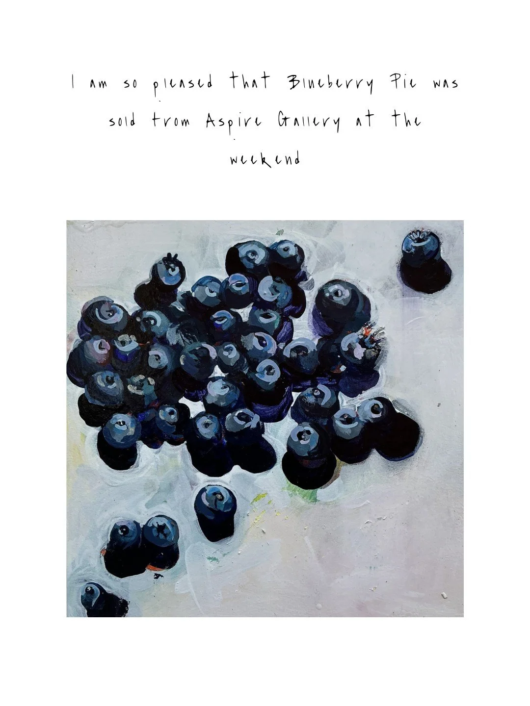 I loved painting My Favourite Things and Blueberry Pie sold from Aspire at the weekend. 

#helenjevansart #blueberrypie #myfavouritethings