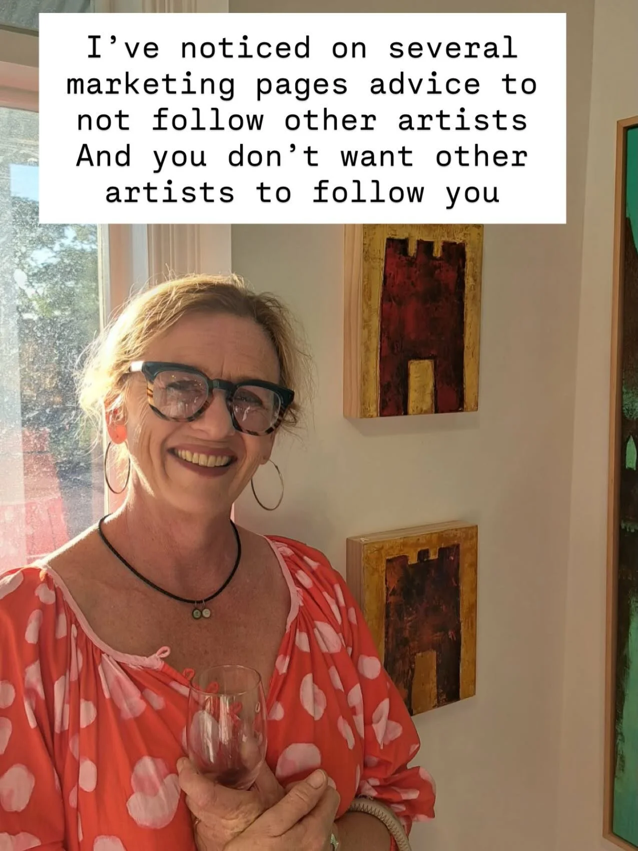 If another artist chooses to follow you, take it as a massive complement
They see you