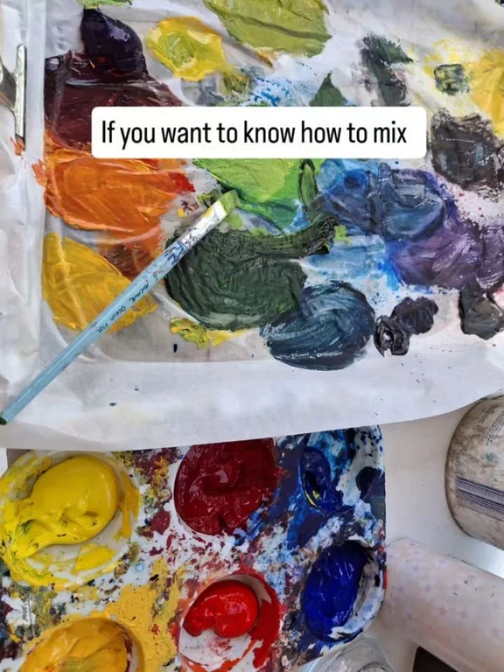 Mixing colour can be one of the blocks for an artist

You get confused by all those pesky colour theory terms

You cant mix the same colour twice

You reach for the white and end up with sugary pastels

You use black for darker values and end up wih 