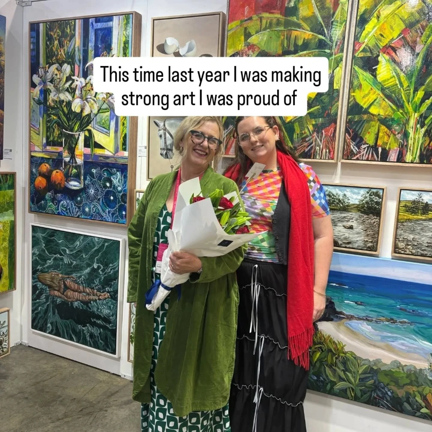 I've been thinking back to this time last year.
An approaching significant big birthday will do that

This time last year I was producing strong work I was proud of and kicking goals.

Except I didnt know what to do with it all. I am prolific. Its th