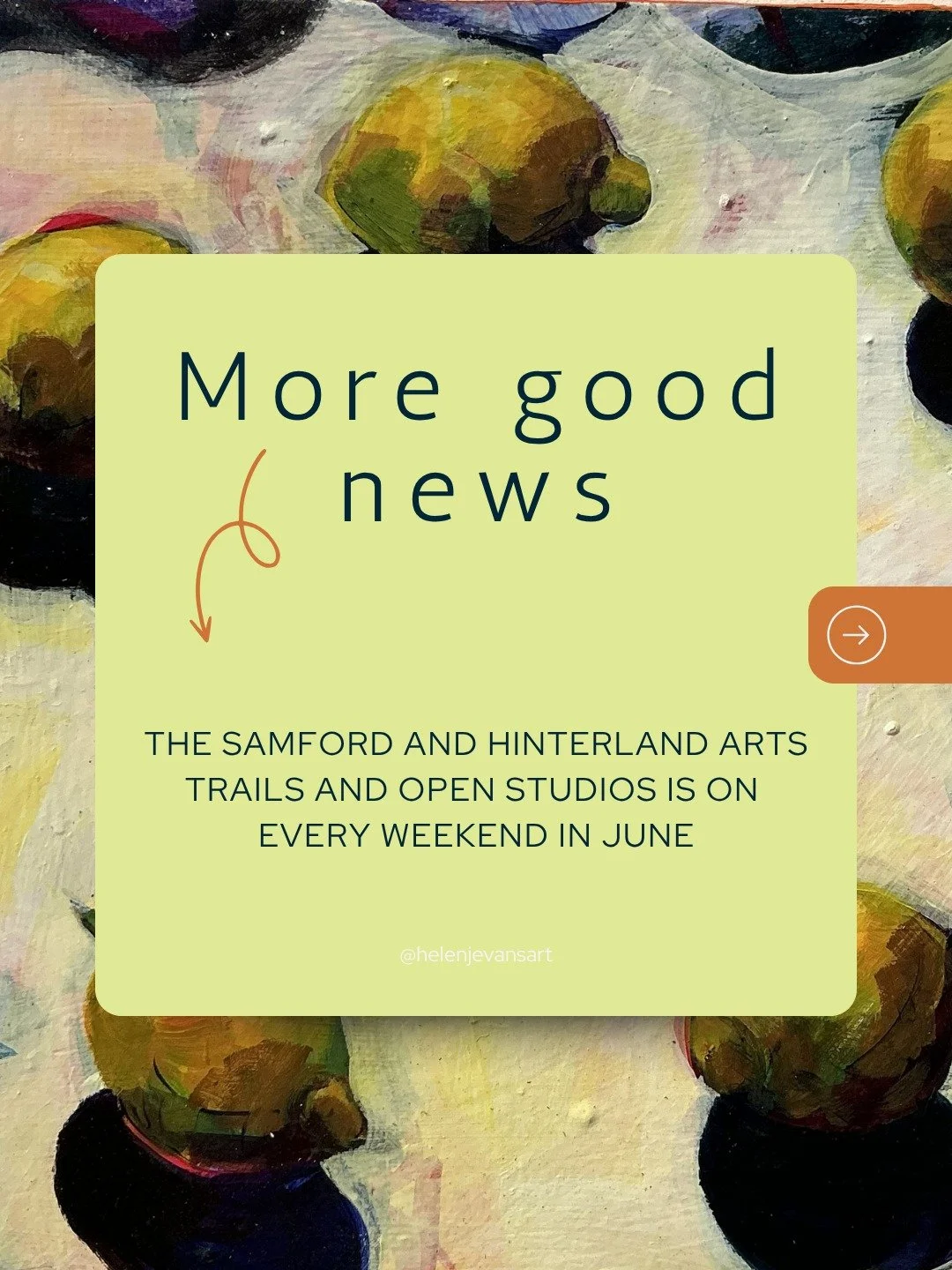 June is a two for , for me. My solo  show is in the Little Room at The Churn Room, and I am also taking part in The Samford and Hinterland Arts Trail and Open Studios.
I will be in The Churn Room to chat about my work every weekend in June.

This is 