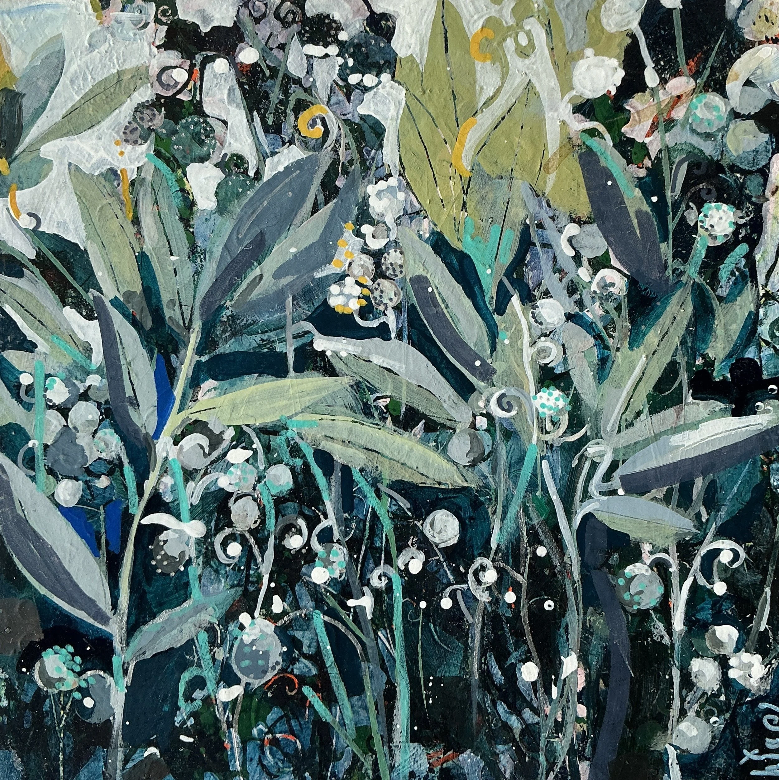 Helen Evans_silver wattle III_30x30x3.2cm_acrylic on  wood cradled meranti pan.JPG