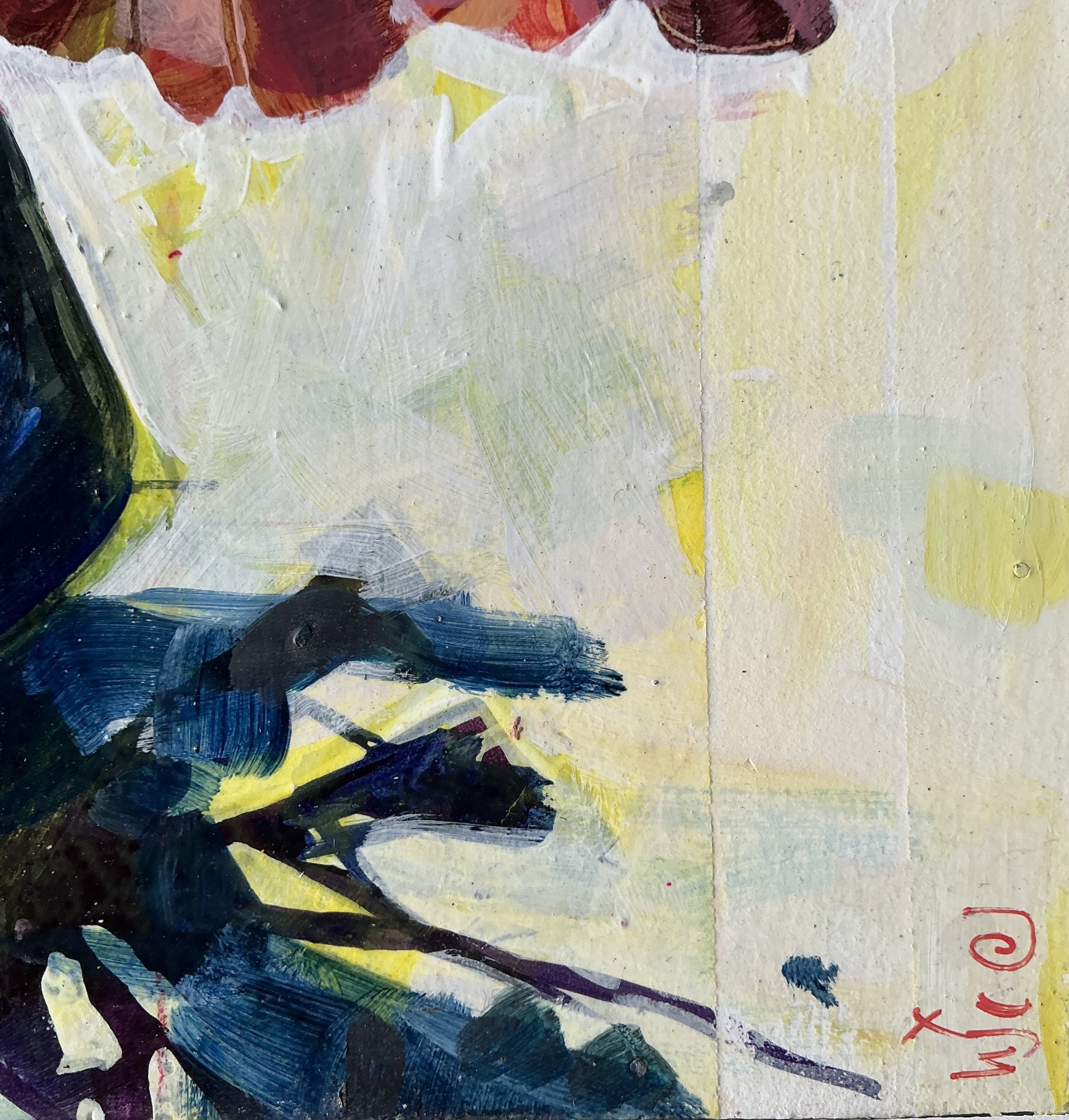 Helen Evans_Rain Tree vessel_initials detail _30x30x3.2cm_acrylic on  wood cradled meranti panel_$325.JPG