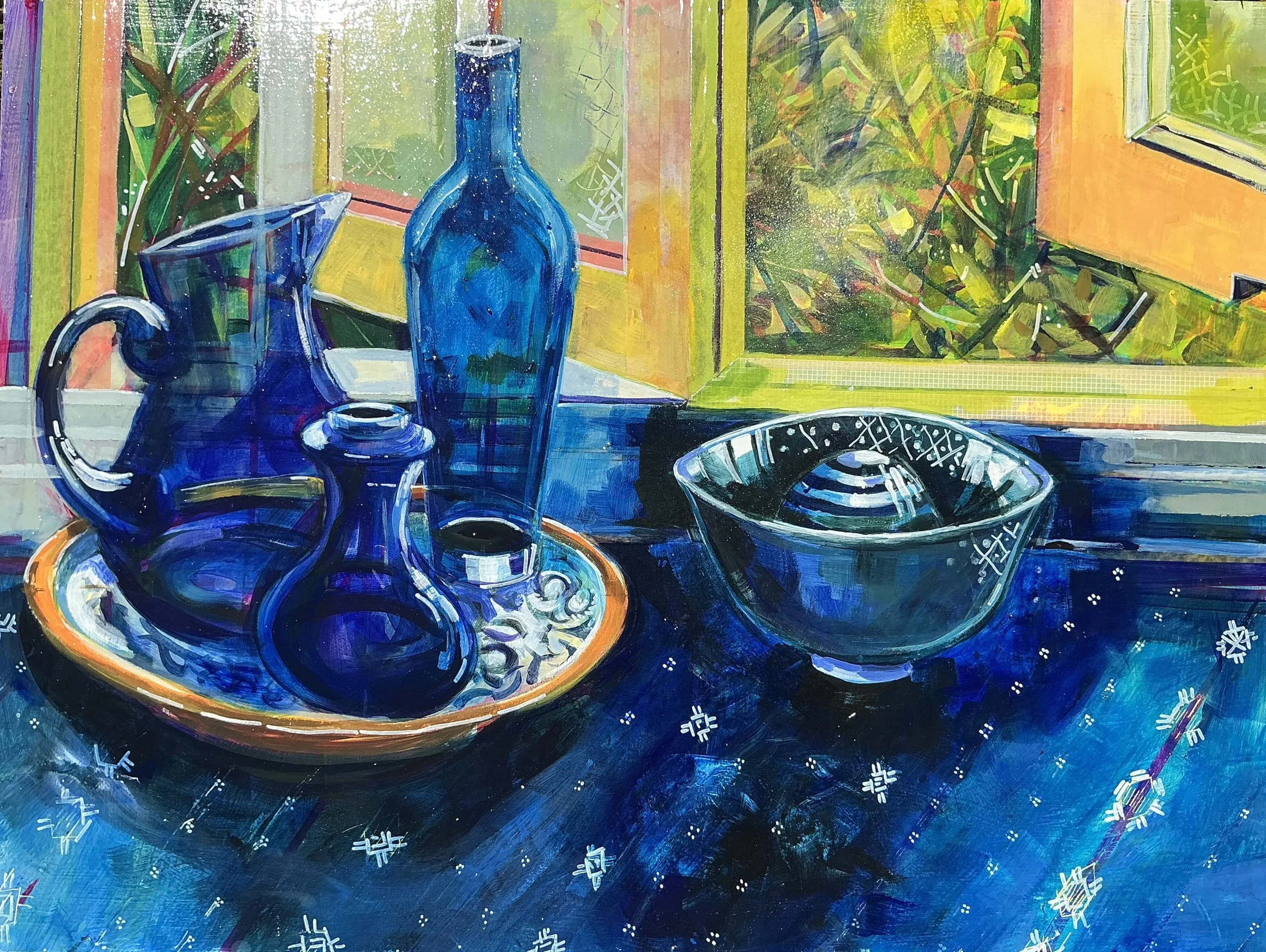 Helen Evans_Boots and All the Blues_80x60x4cm_acrylic on cradled ply panel_$1350_framed - Copy.JPG