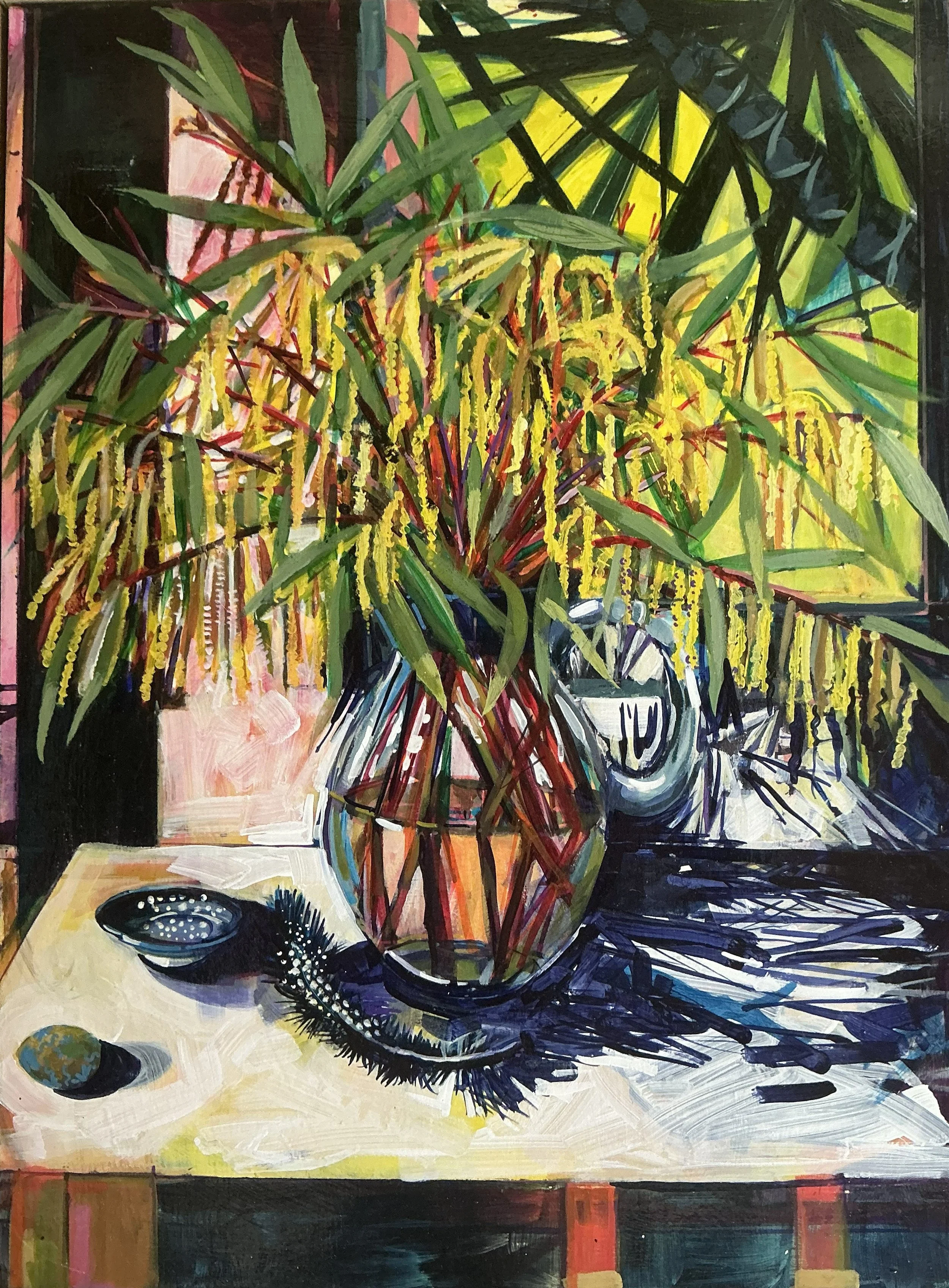 Helen Evans_Guinea Fowl and Liberty Egg_60x80x4cm_acrylic on cradled wood panel_$1350.jpg