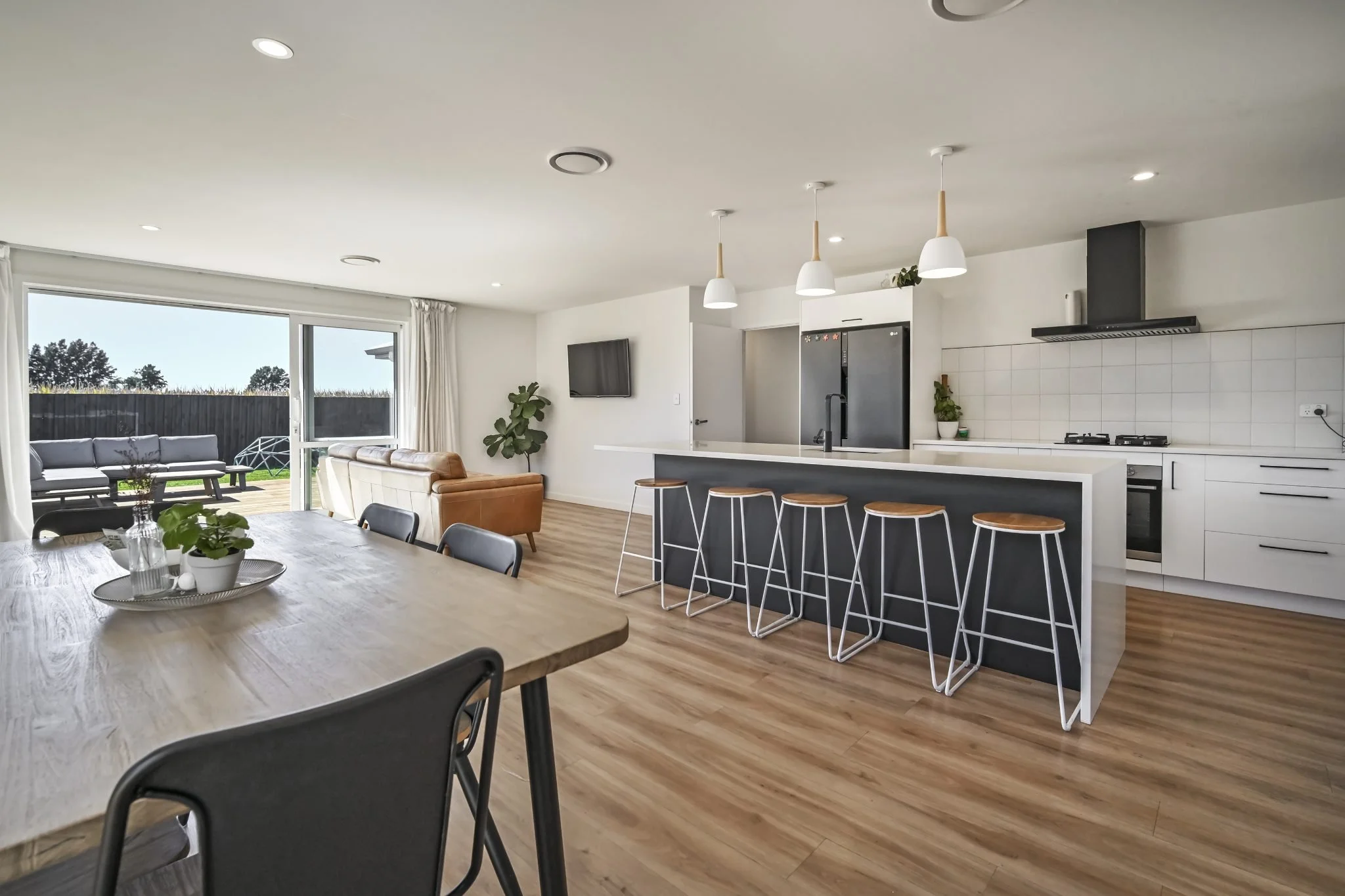 newly renovated kitchen and dining area