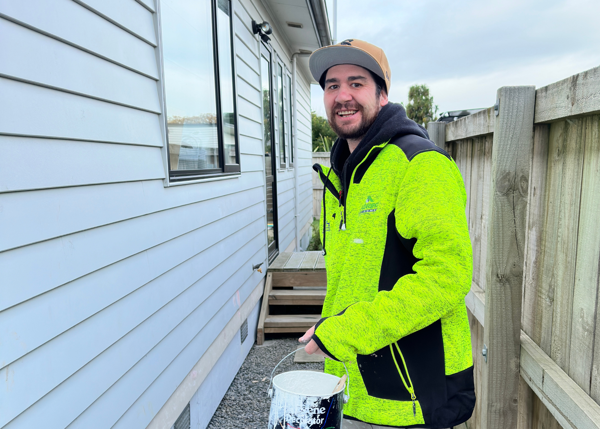 THS team member painting