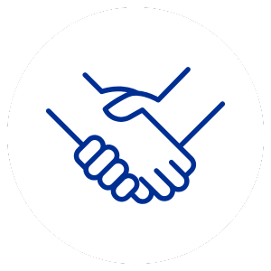 graphic icon of shaking hands representing your trusted local team with years of renovation experience