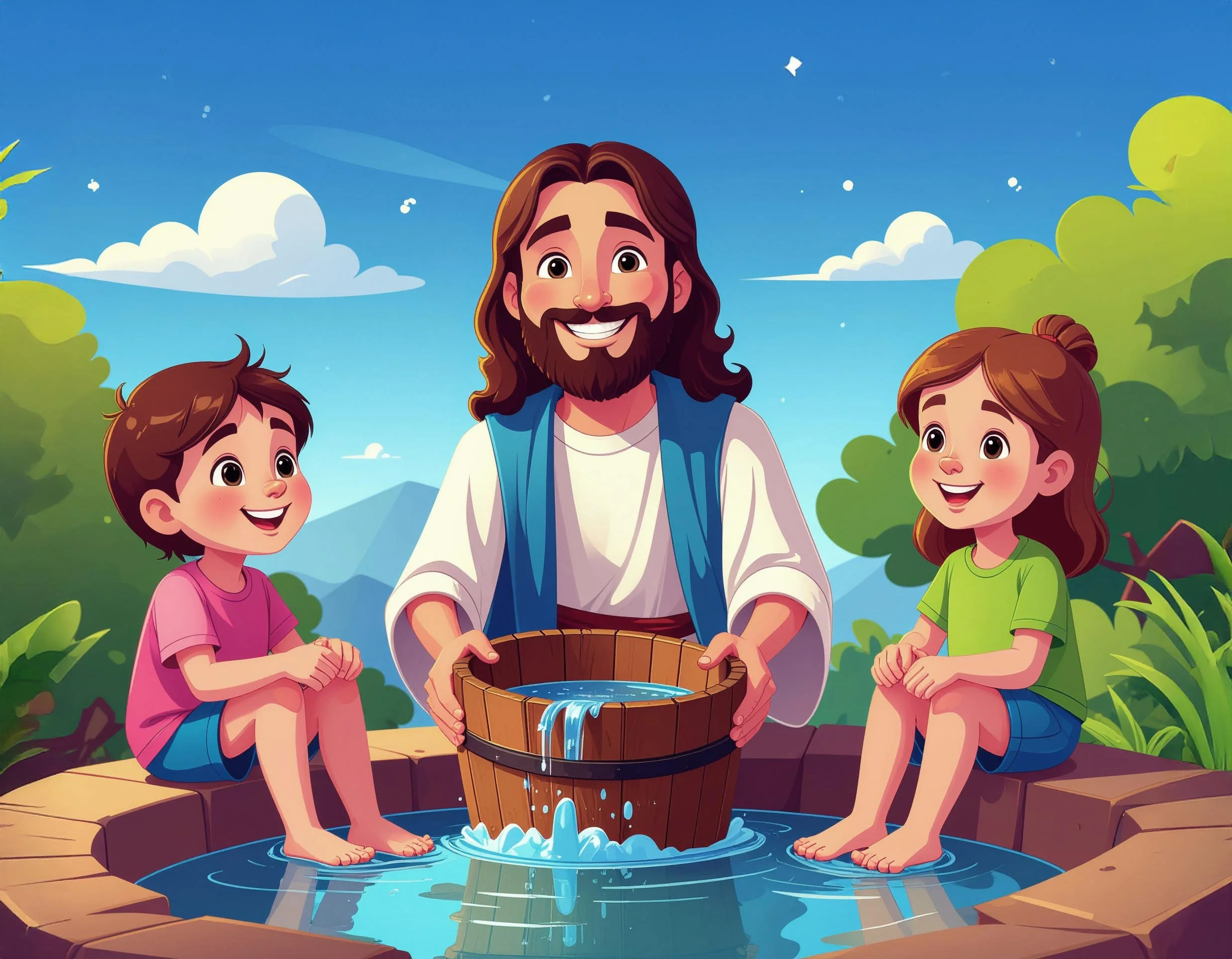 Serve like Jesus Bible lesson for kids teaching about serving others John 13