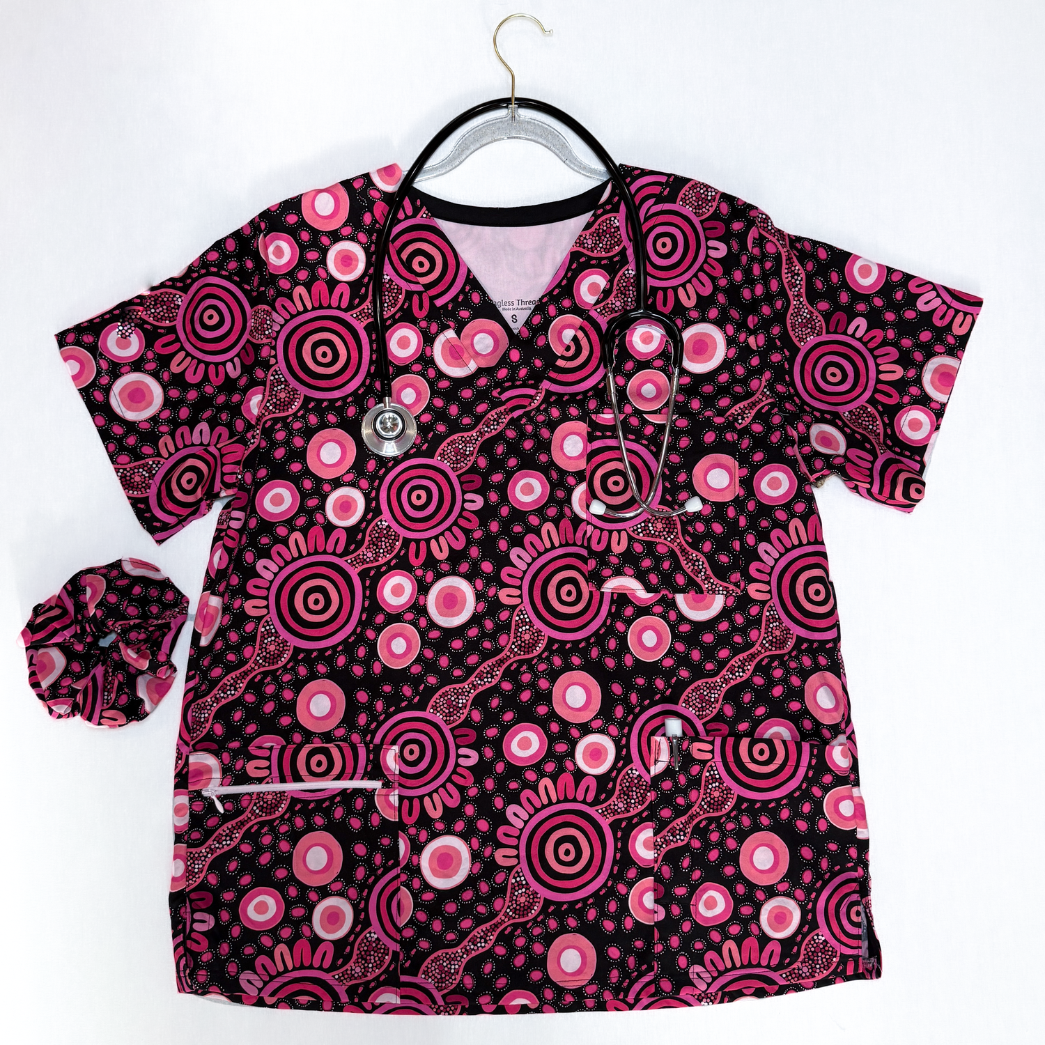 Elevate your workday with our Saltwater Dreaming Artwork Scrubs