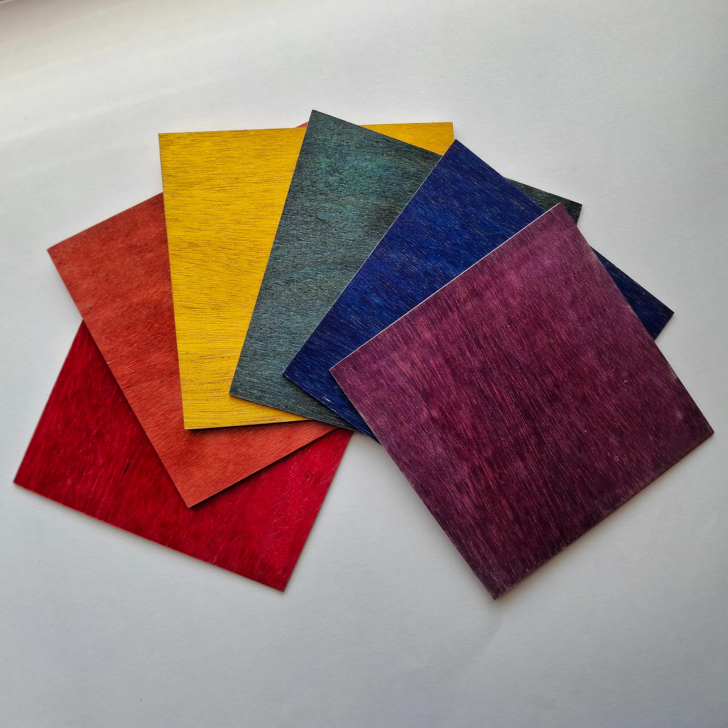 Rainbow Dyed Okoume Plywood Blanks (1/16 Inch)