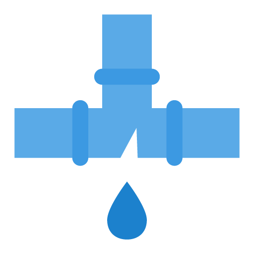 Illustration of a water faucet with a single drop of water falling from it.